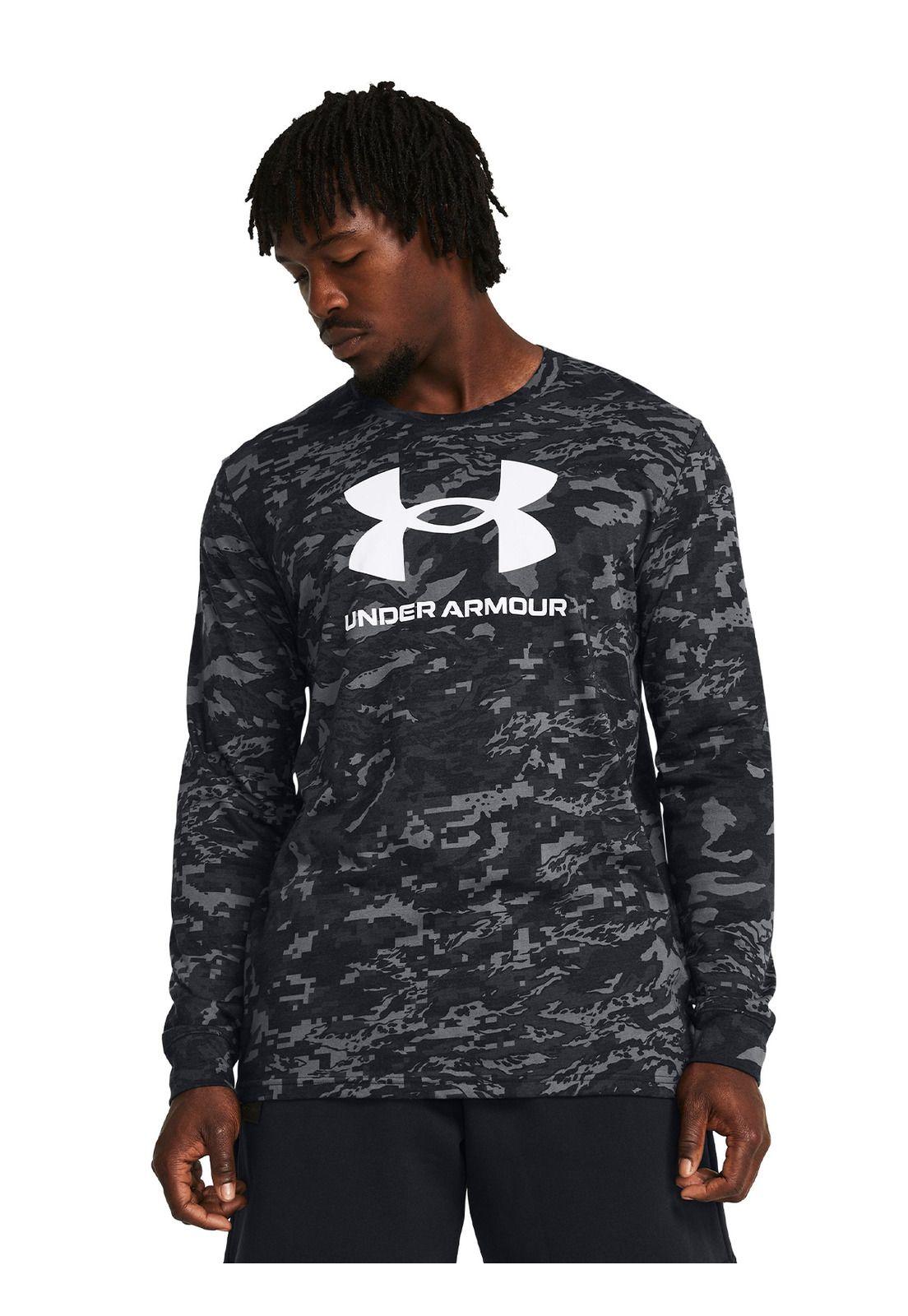 Polera manga larga UA ABC Cam hombre Negro-3