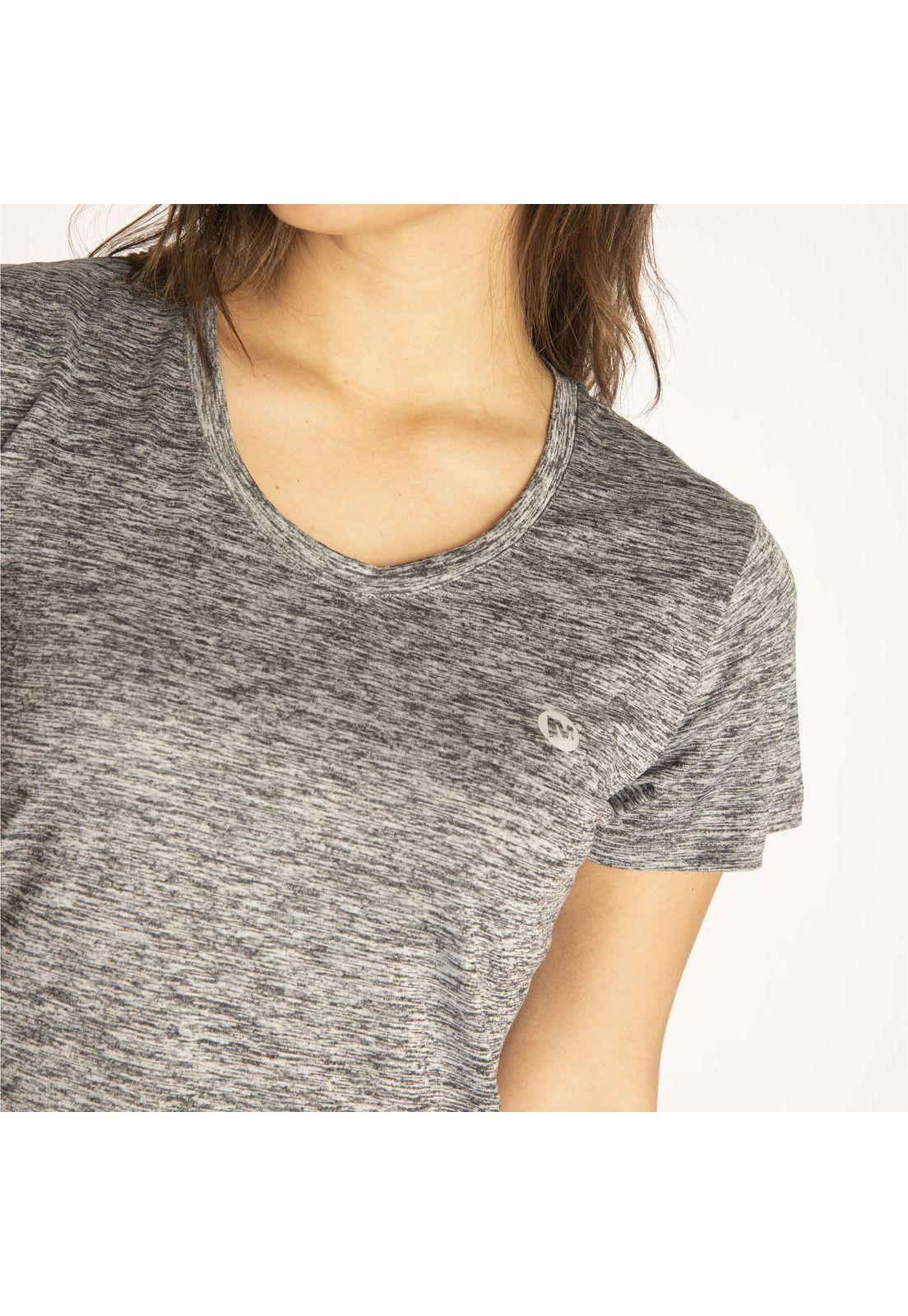 Polera M/C Mujer W Tech Shirt Gris-5