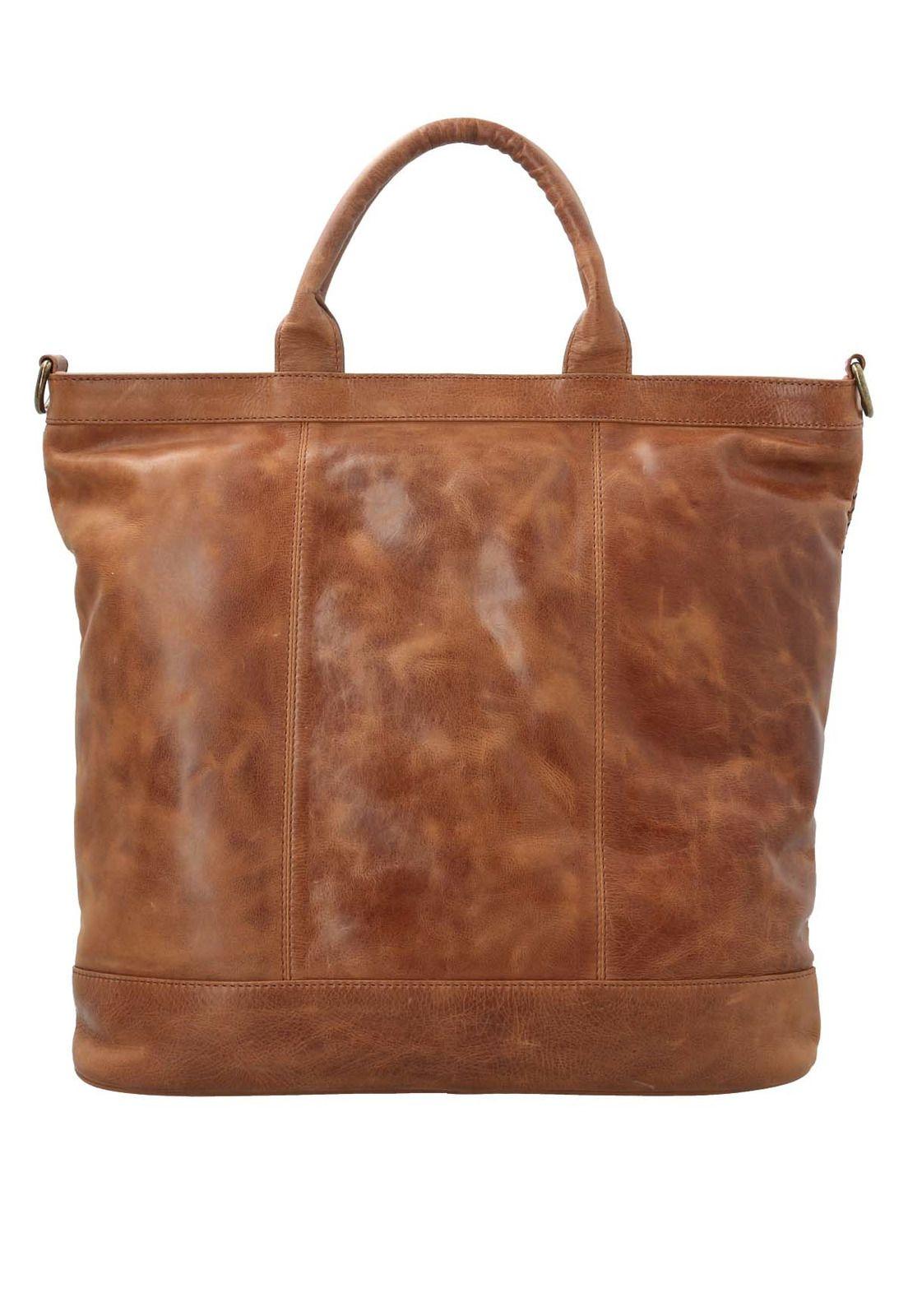 Cartera Cuero Mujer Fd Braid Tote Tan-2