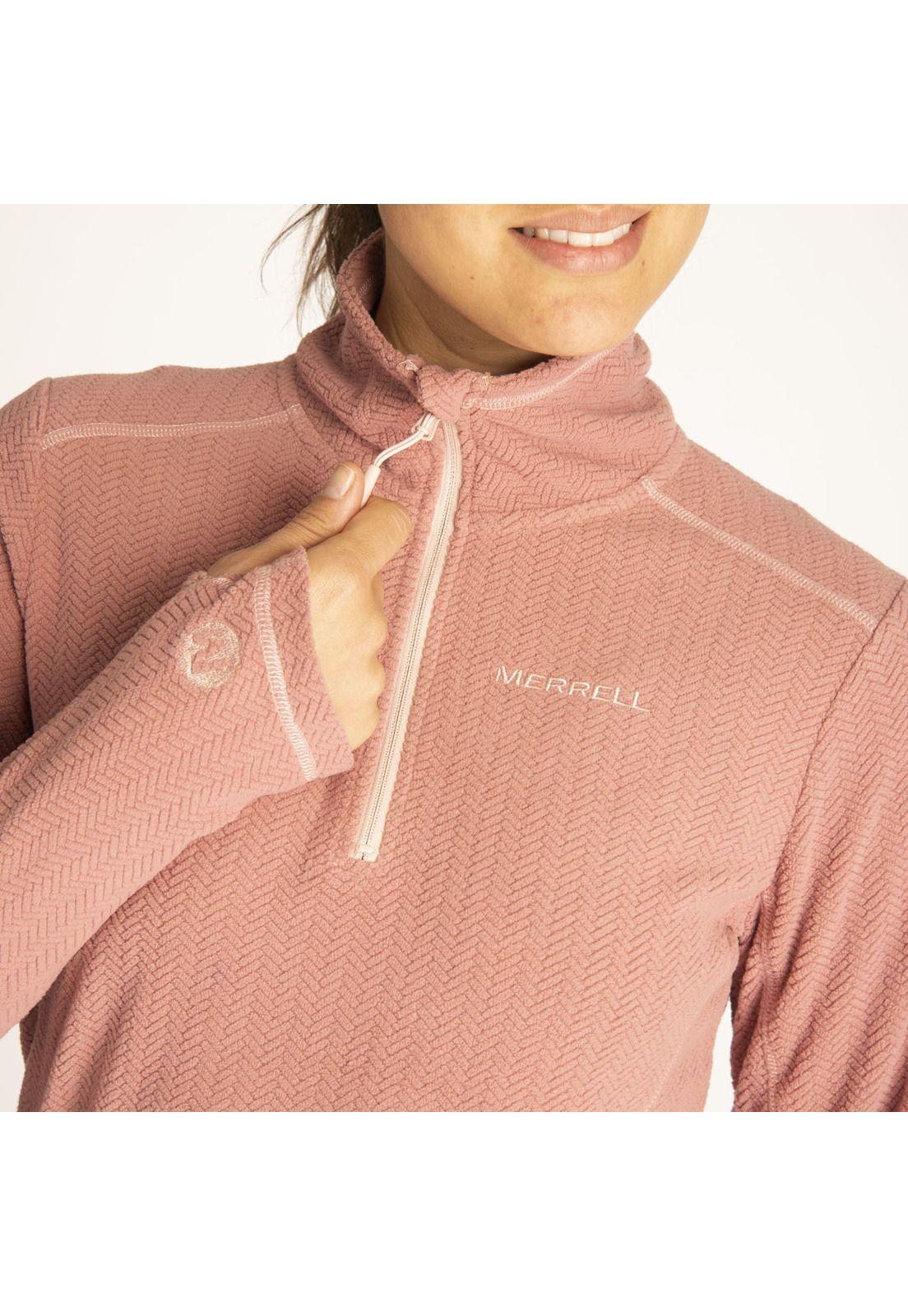 Polerón Mujer Emboss Hike Rosado-4