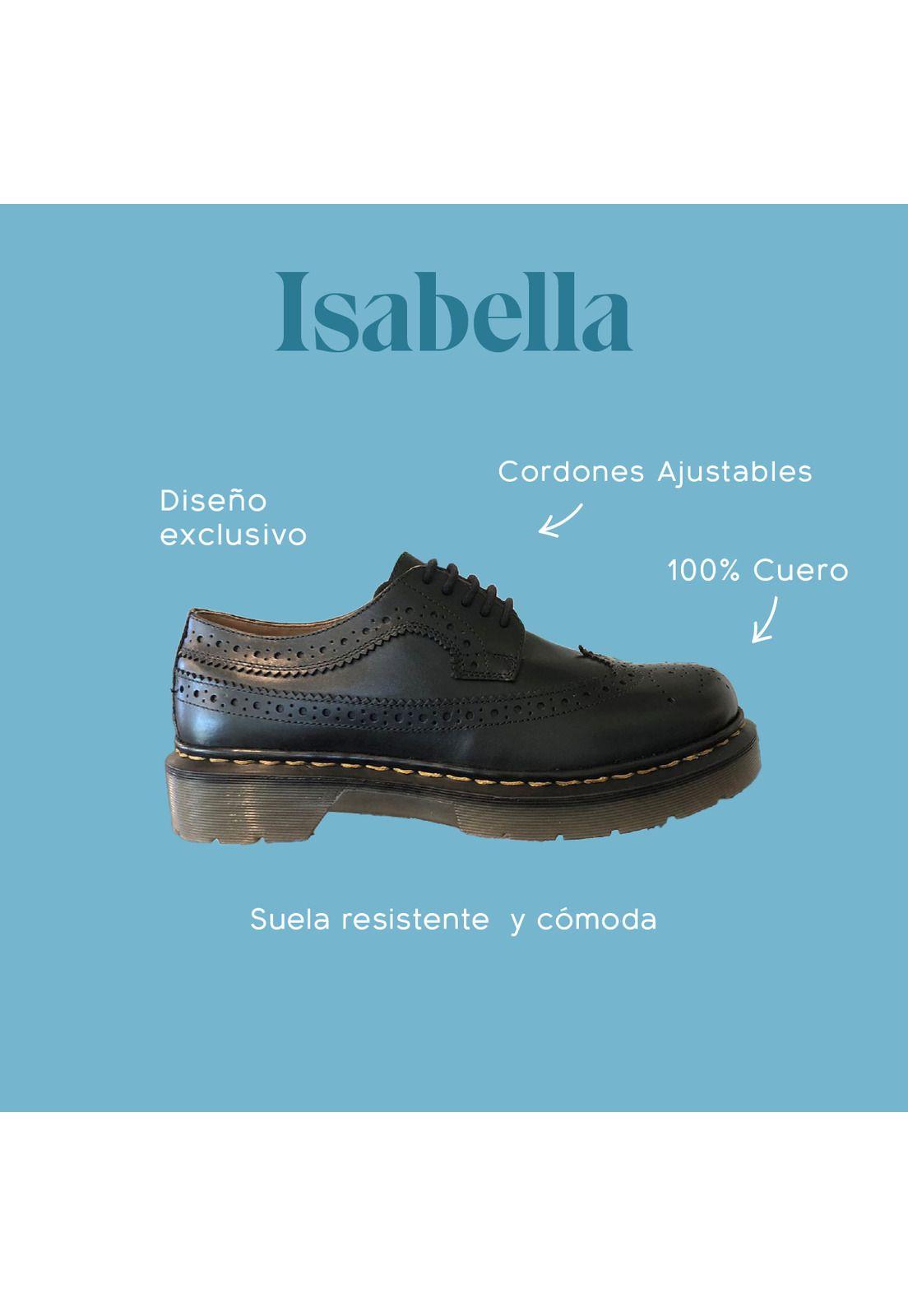 Zapato Escolar Cuero Isabella negro niña-1