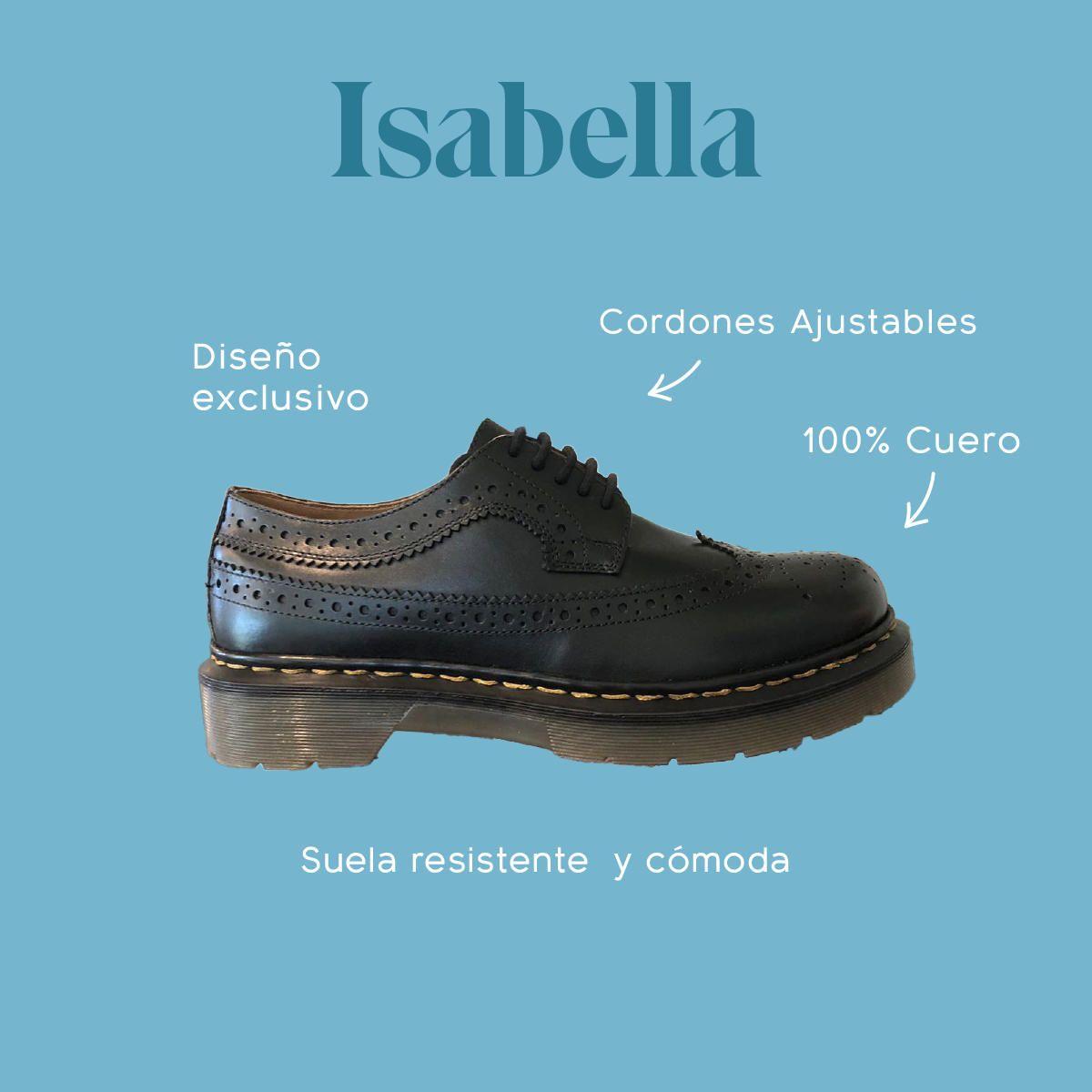 Zapato Escolar Cuero Isabella negro niña-1