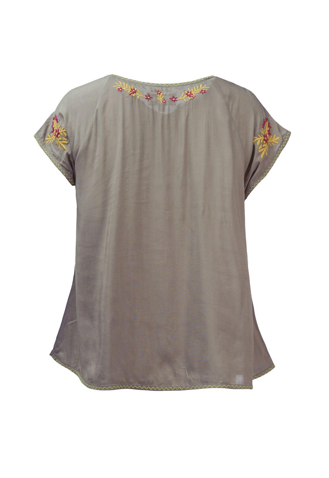 Blusa Rayón Boheme Café Mujer-1