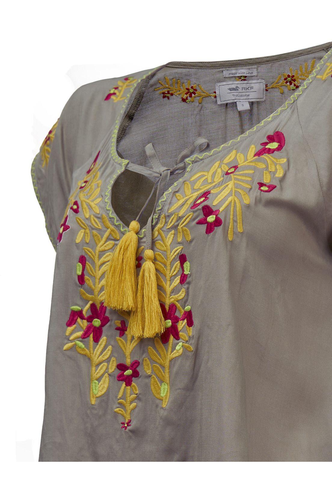 Blusa Rayón Boheme Café Mujer-3