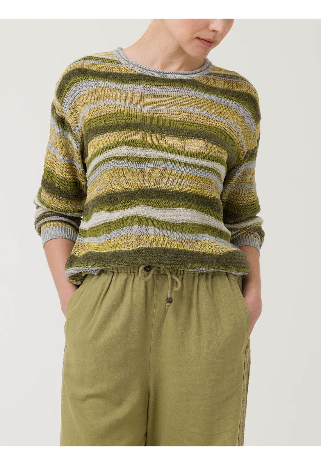 Sweater Algodón Mujer Samba Verde Oscuro -4