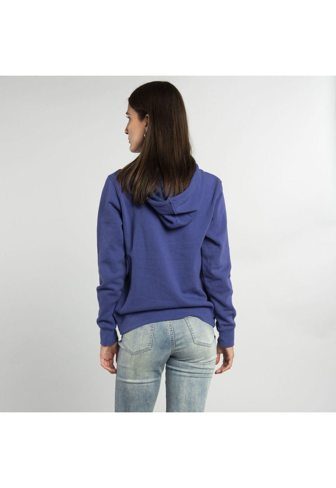 Polerón Mujer W Fdtn Logo Fleece H Azul-2