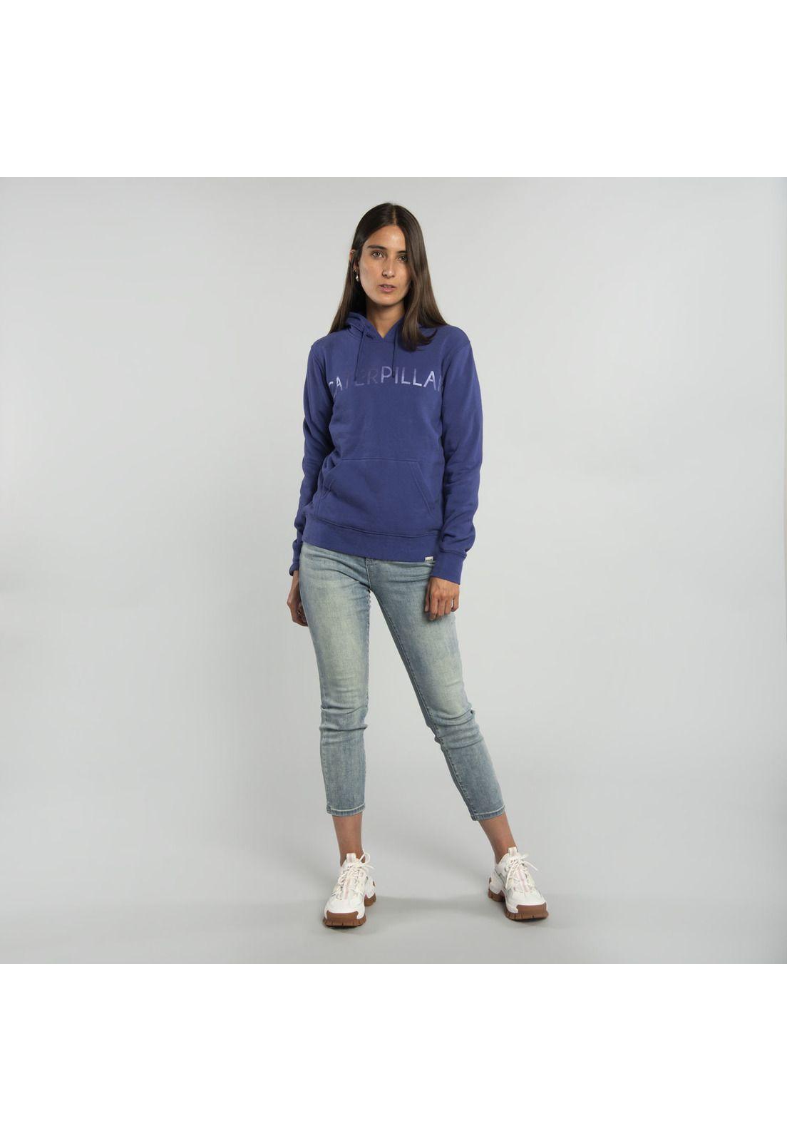 Polerón Mujer W Fdtn Logo Fleece H Azul-3