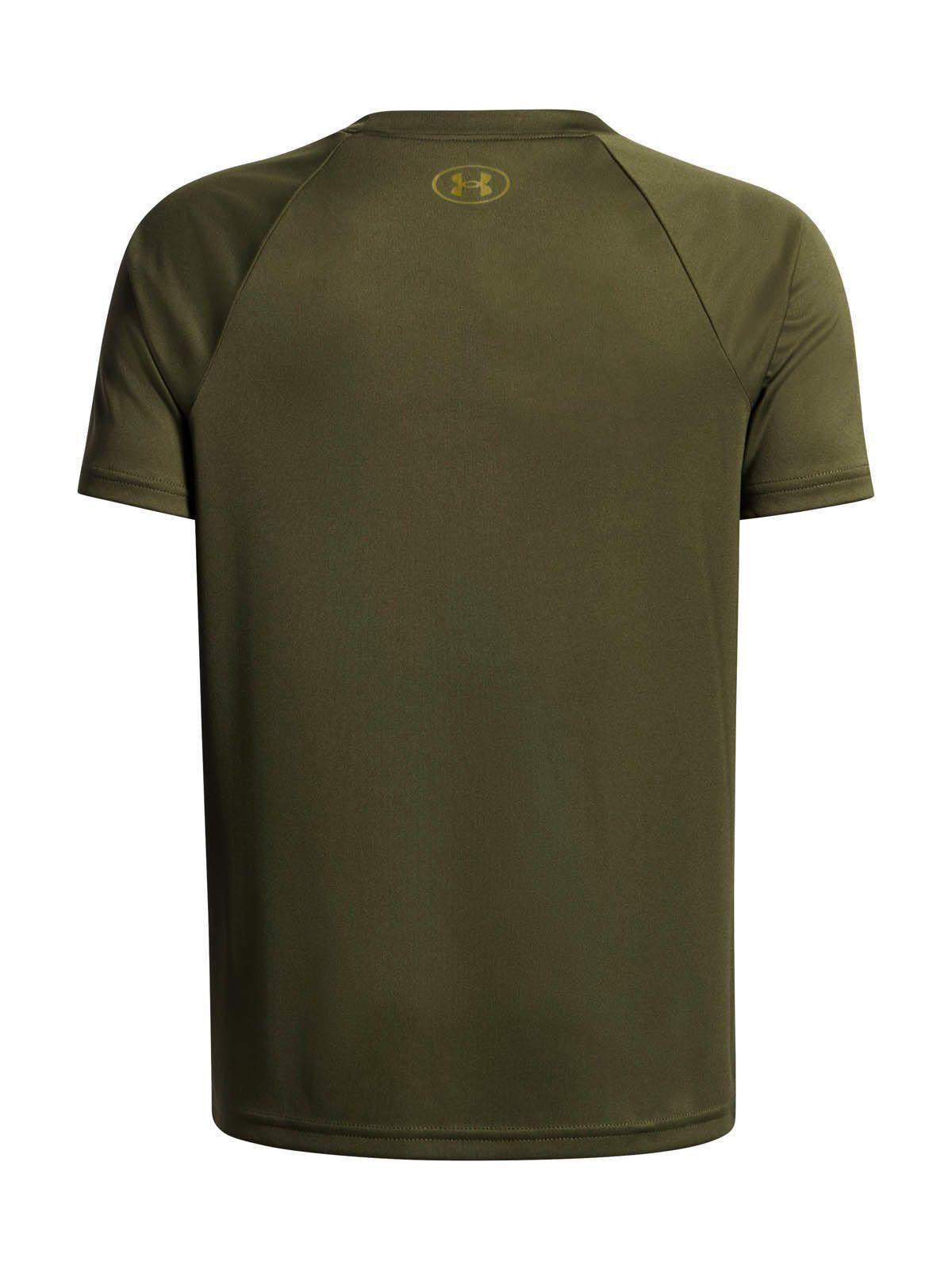 Polera Manga Corta Training  Niño Tech Hybrid print Verde -1