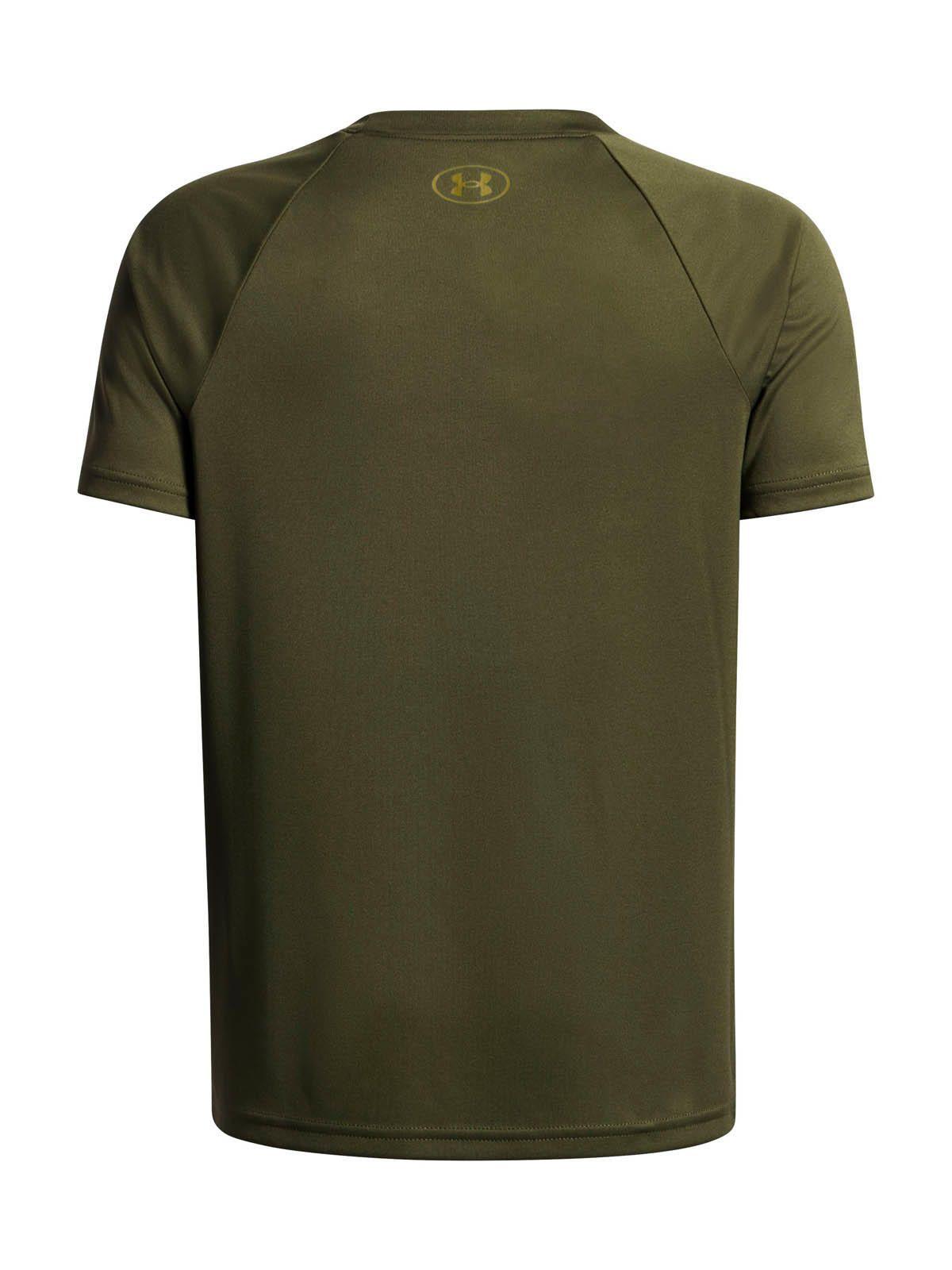 Polera Manga Corta Training  Niño Tech Hybrid print Verde -1