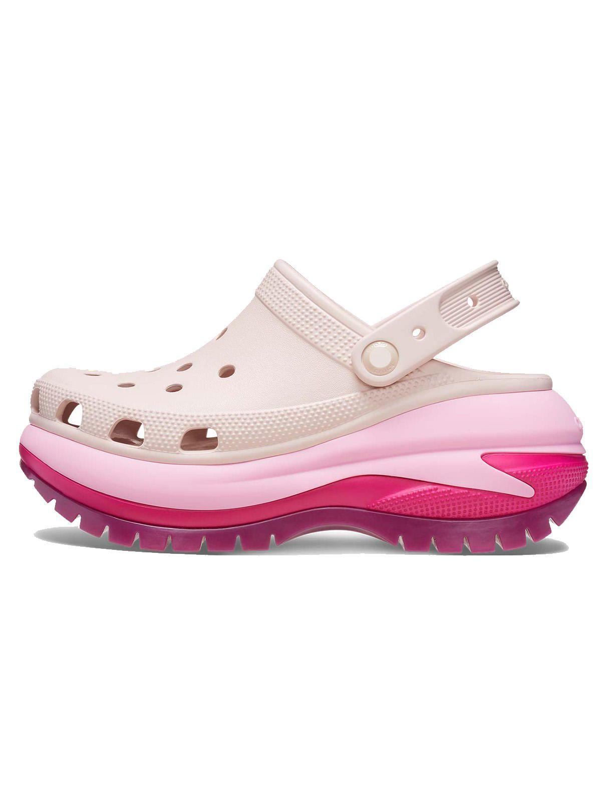 Zueco Crocs Mujer Megacrush Matte Rosado-2