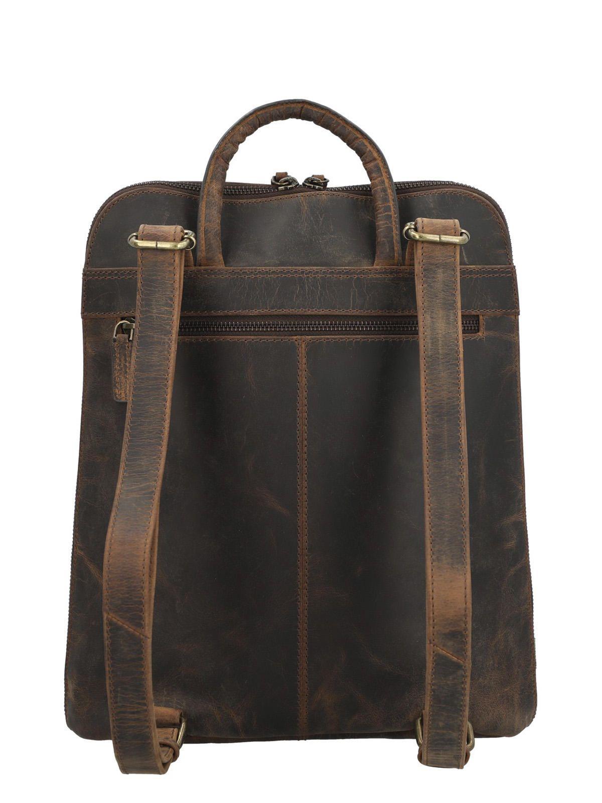 Mochila Cuero Mujer Oh Lily Backpack Café-4