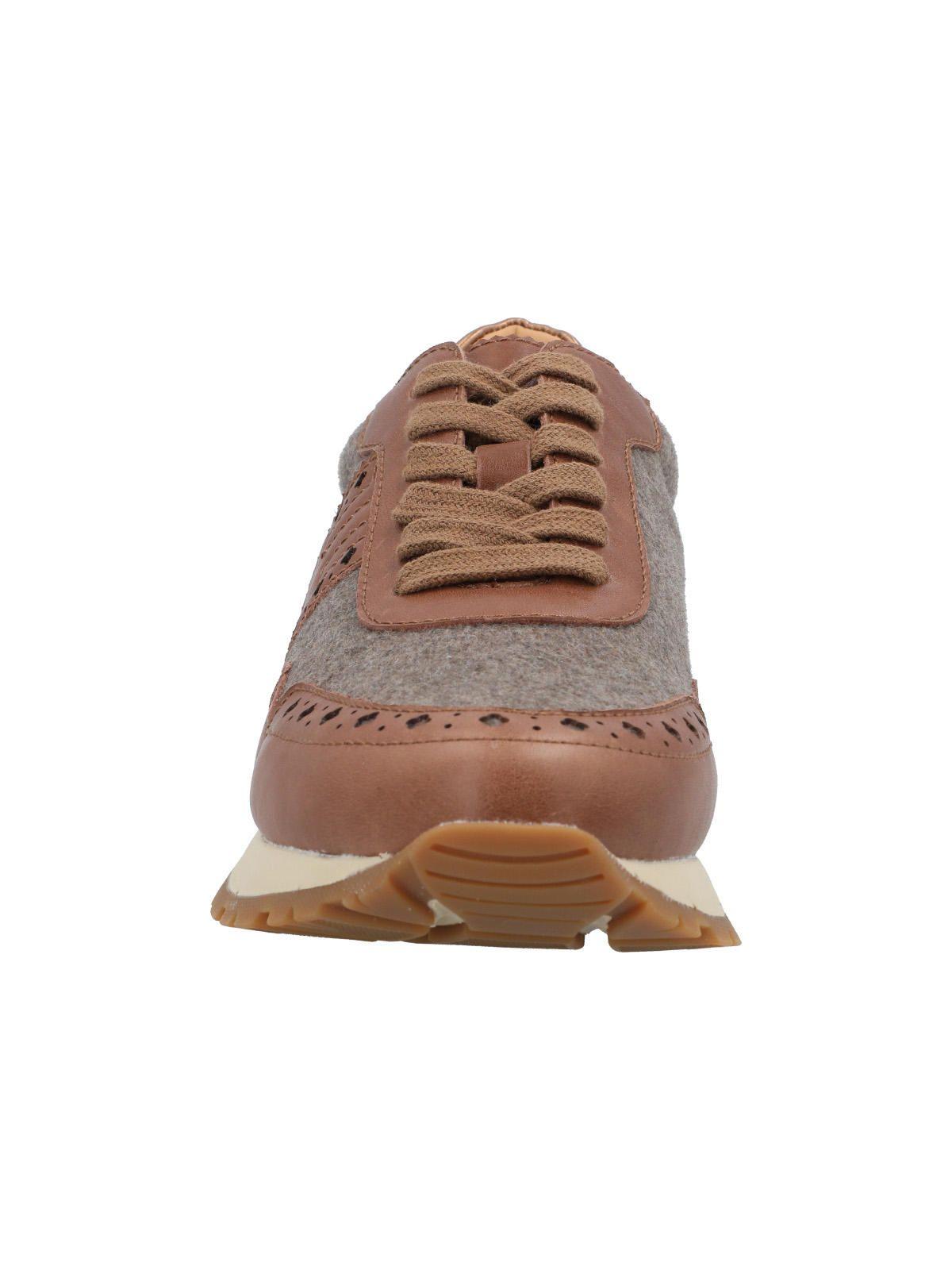Zapatilla Cuero Mujer Bonete Camel-3