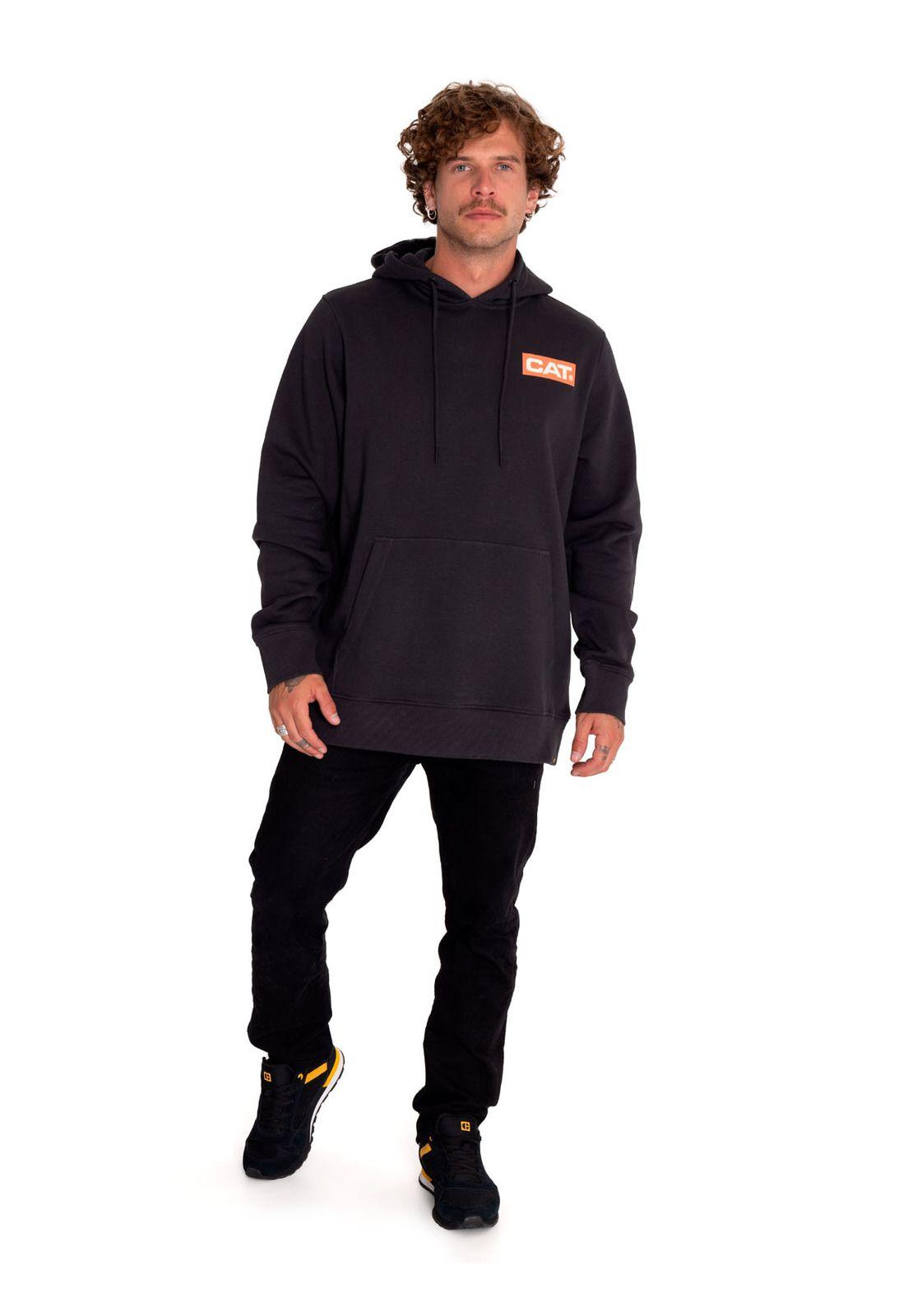 Poleron Casual Hombre Graphic Pullover Hoodie Negro-6
