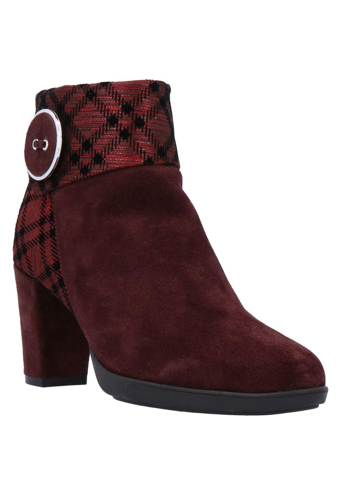 Botin Cuero Mujer Bottom Up Burdeo-0