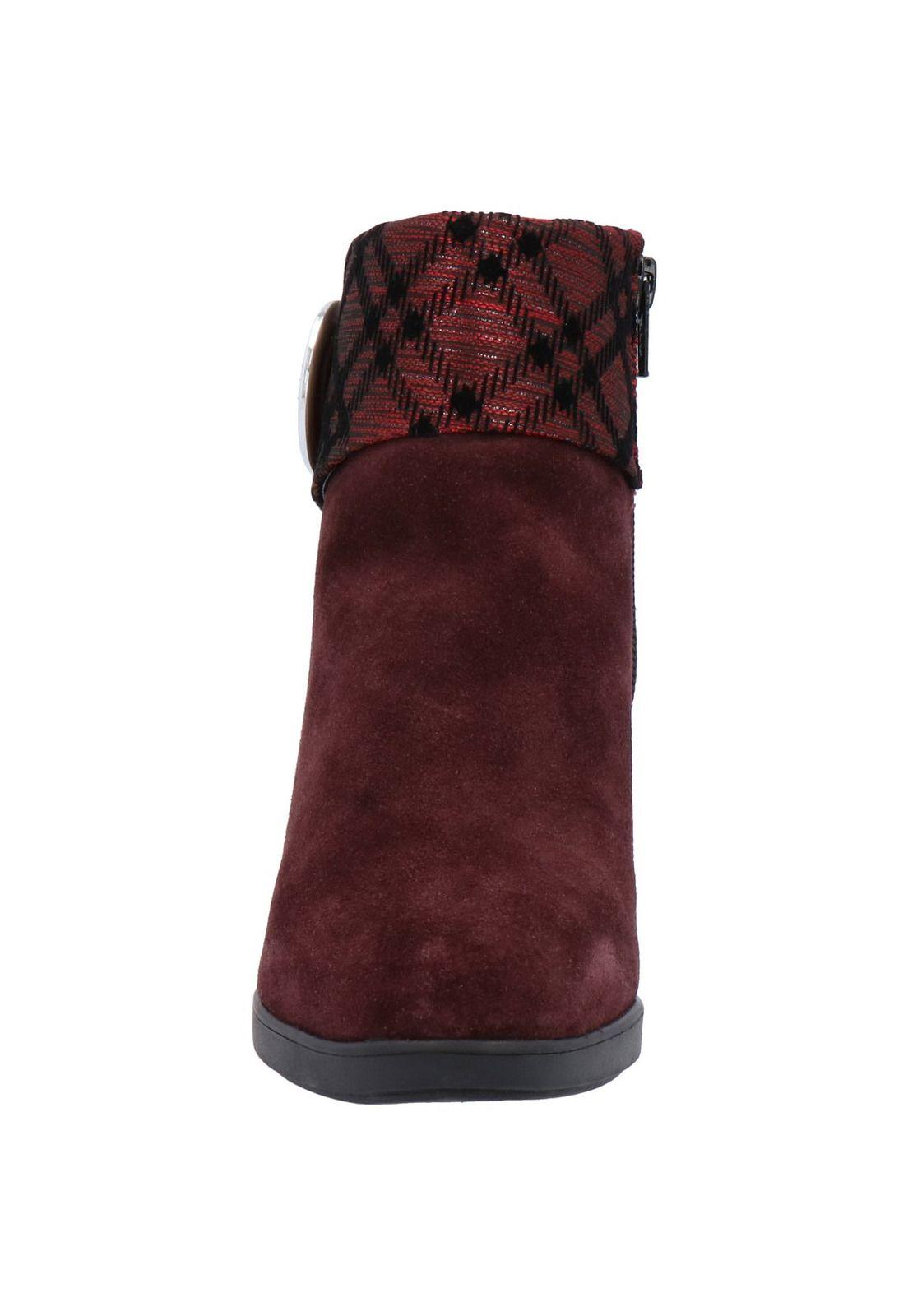 Botin Cuero Mujer Bottom Up Burdeo-2