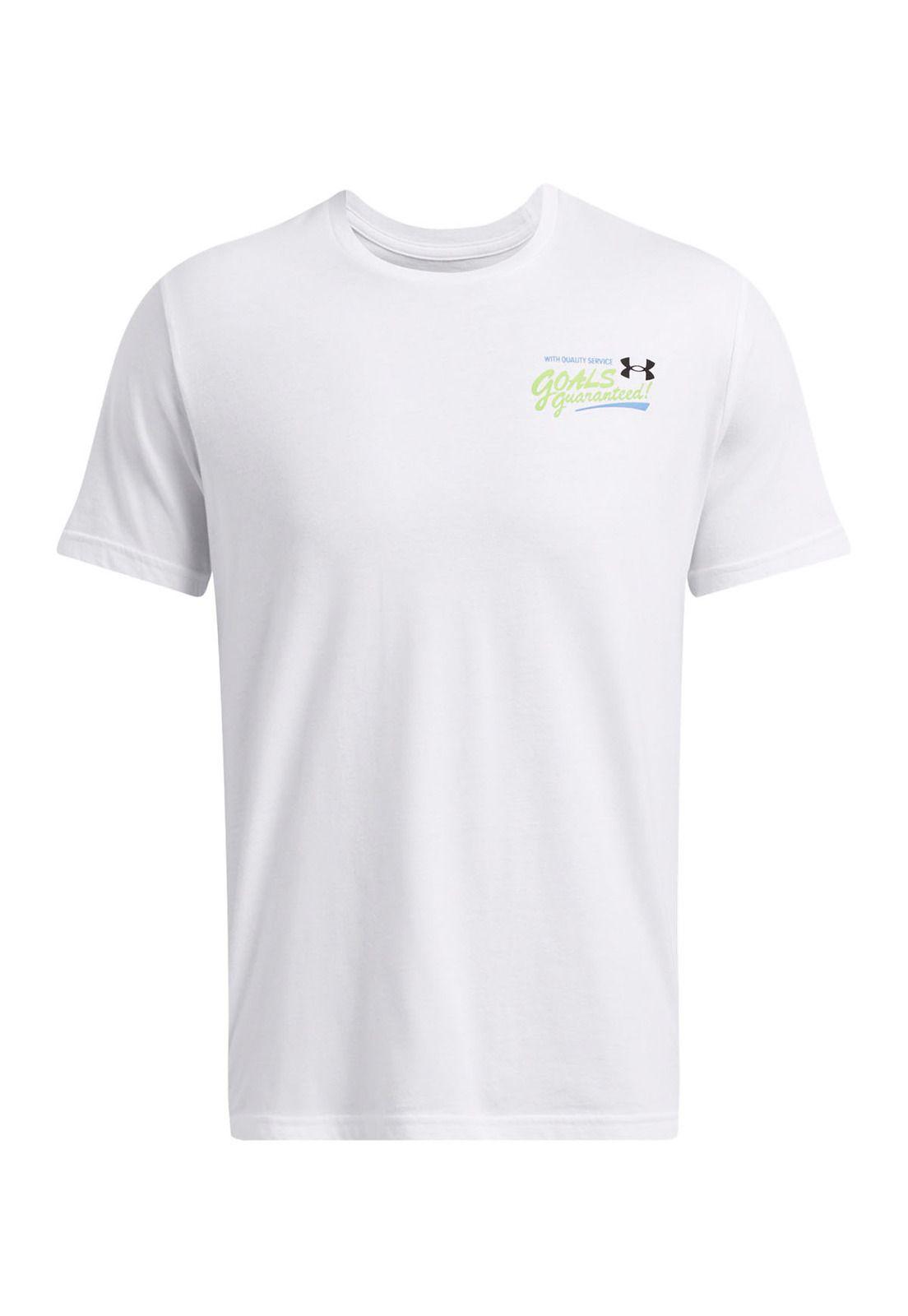 Polera manga corta UA Goals hombre Blanco-0