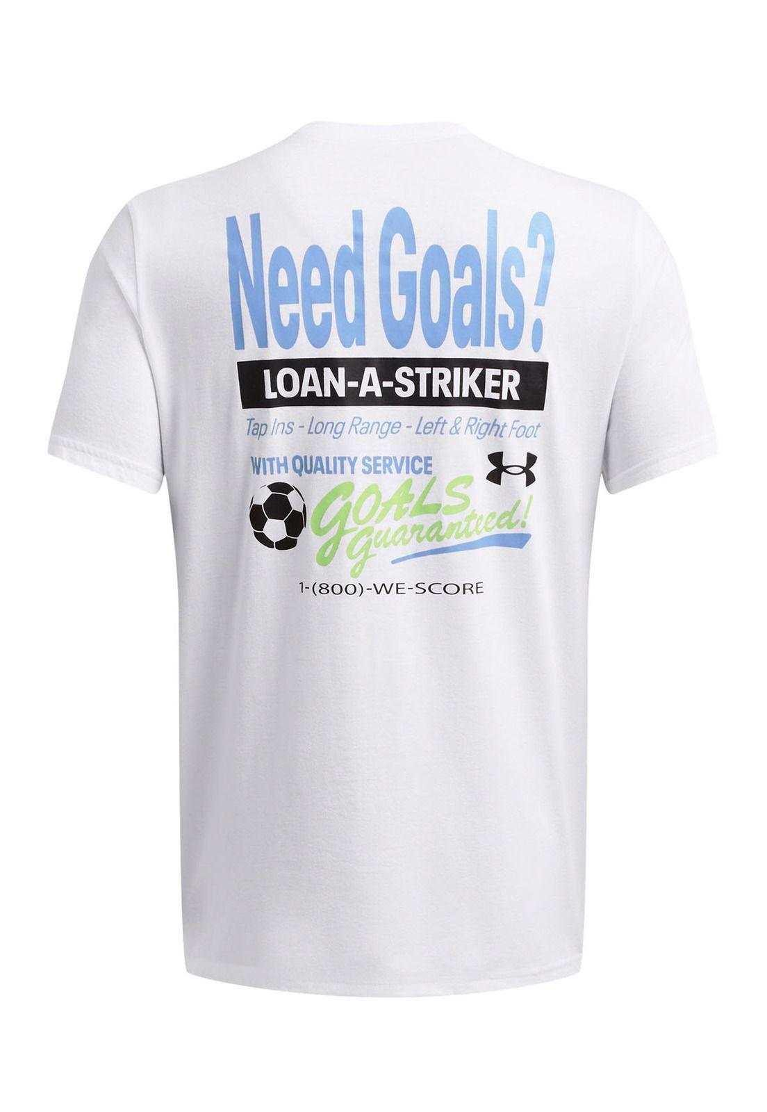Polera manga corta UA Goals hombre Blanco-1