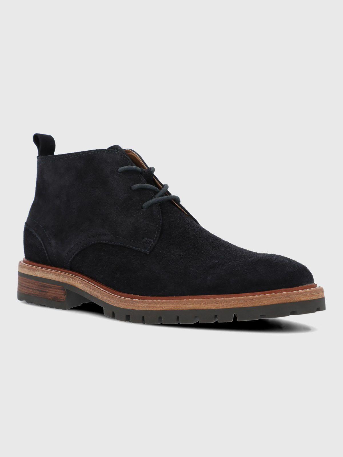 Botin Cuero Hombre Milvio Azul-0