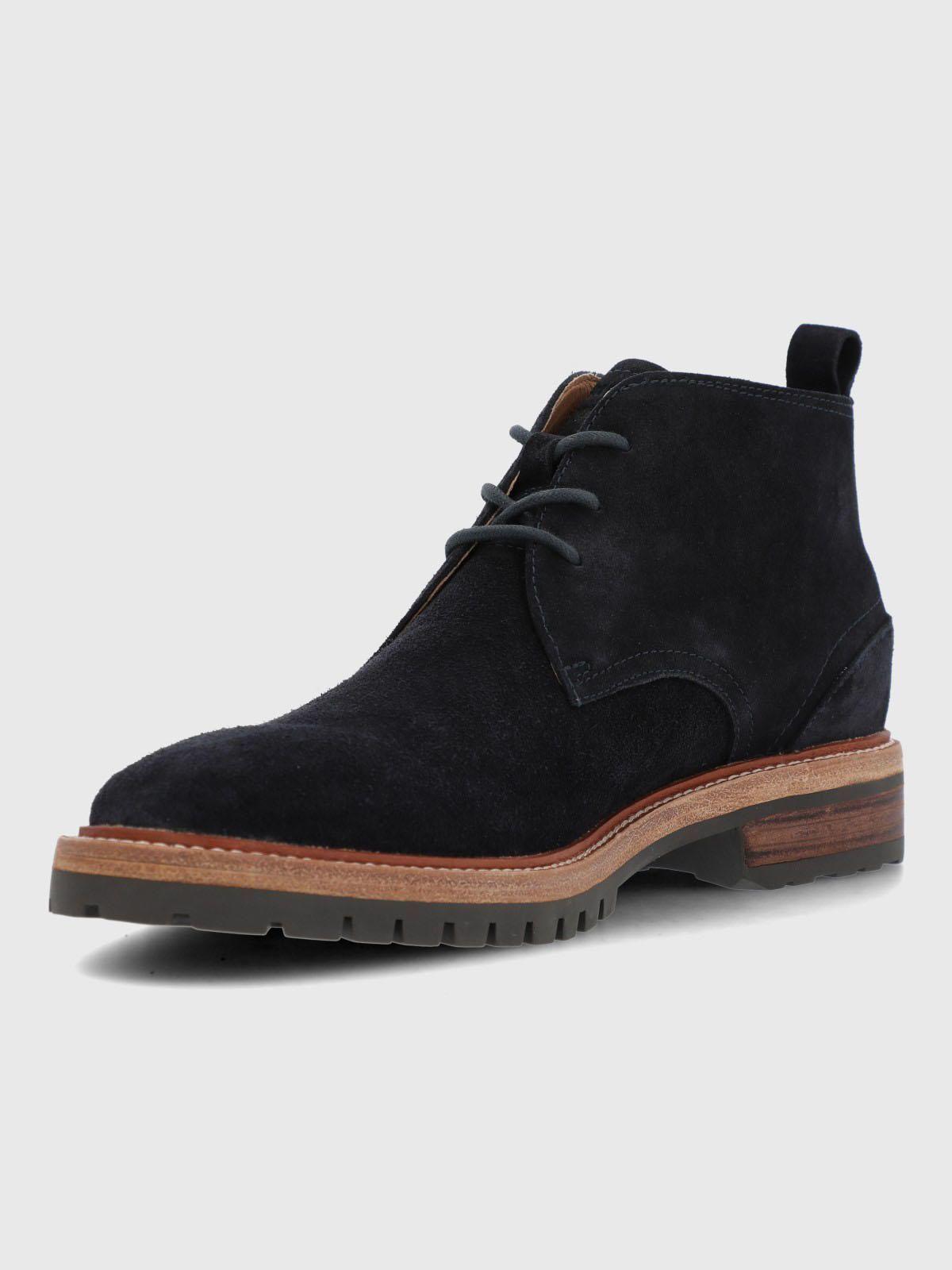 Botin Cuero Hombre Milvio Azul-5