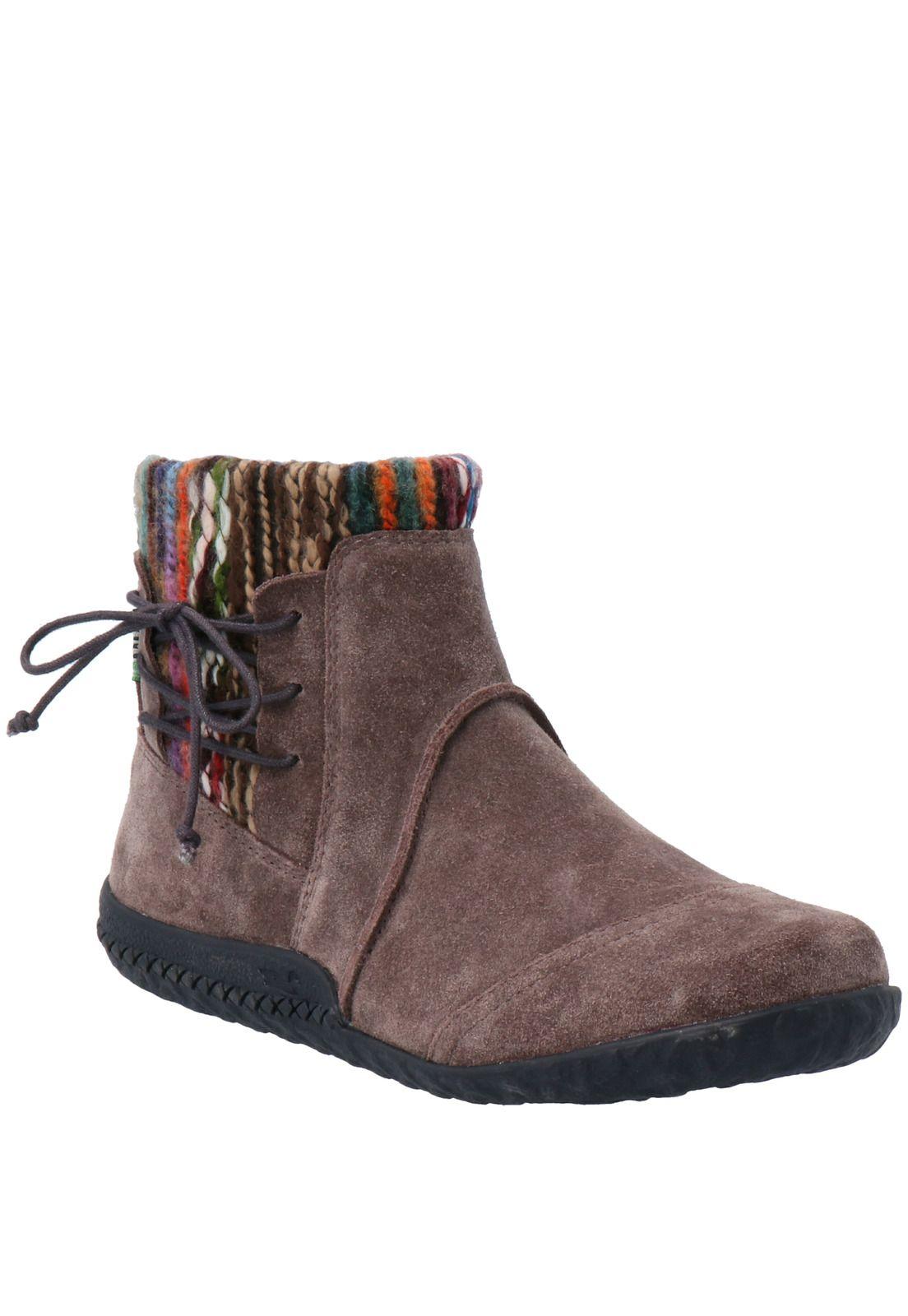 Botín Mujer Cusia Café Claro-0