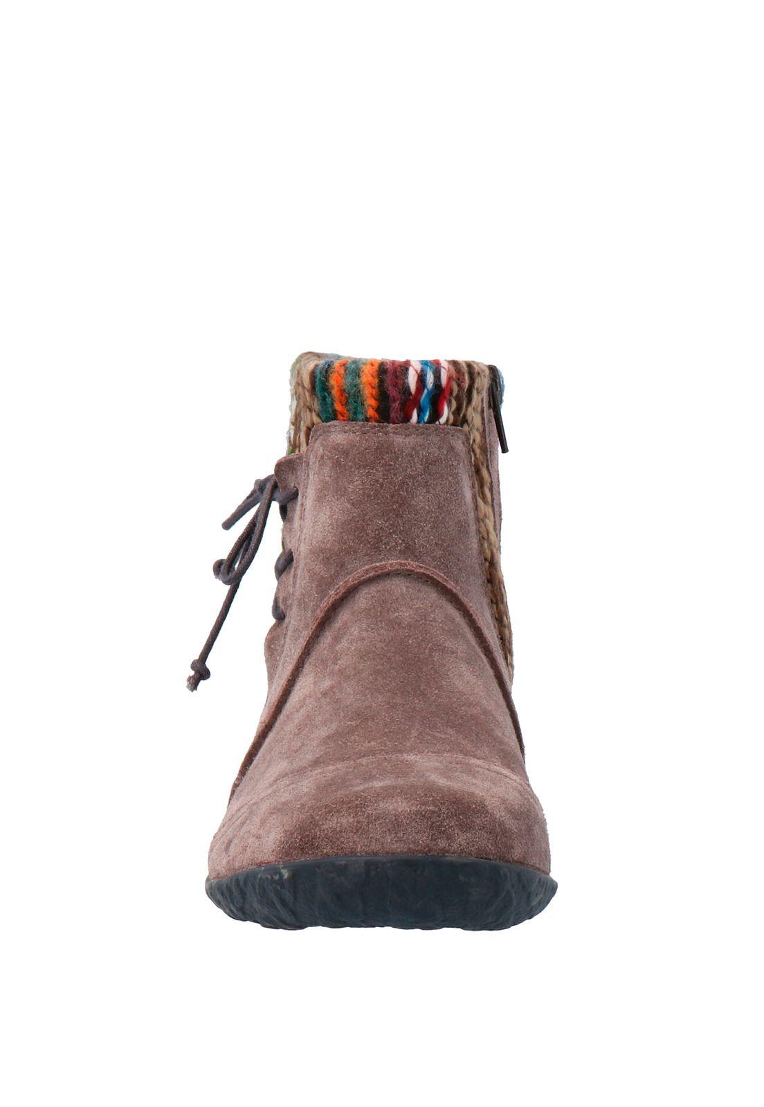 Botín Mujer Cusia Café Claro-2