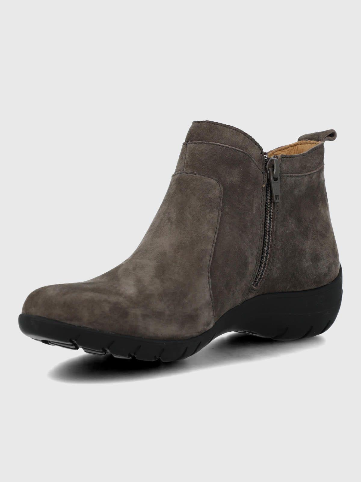 Botin Cuero Mujer Ever Gris-4