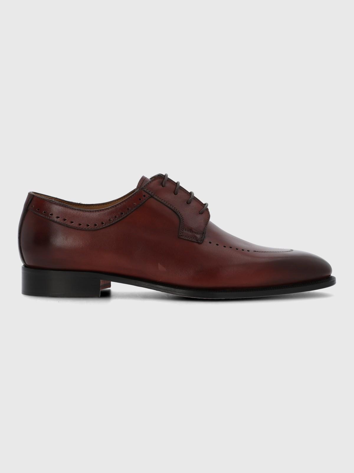 Zapato Italiano Cuero Letto Café-1