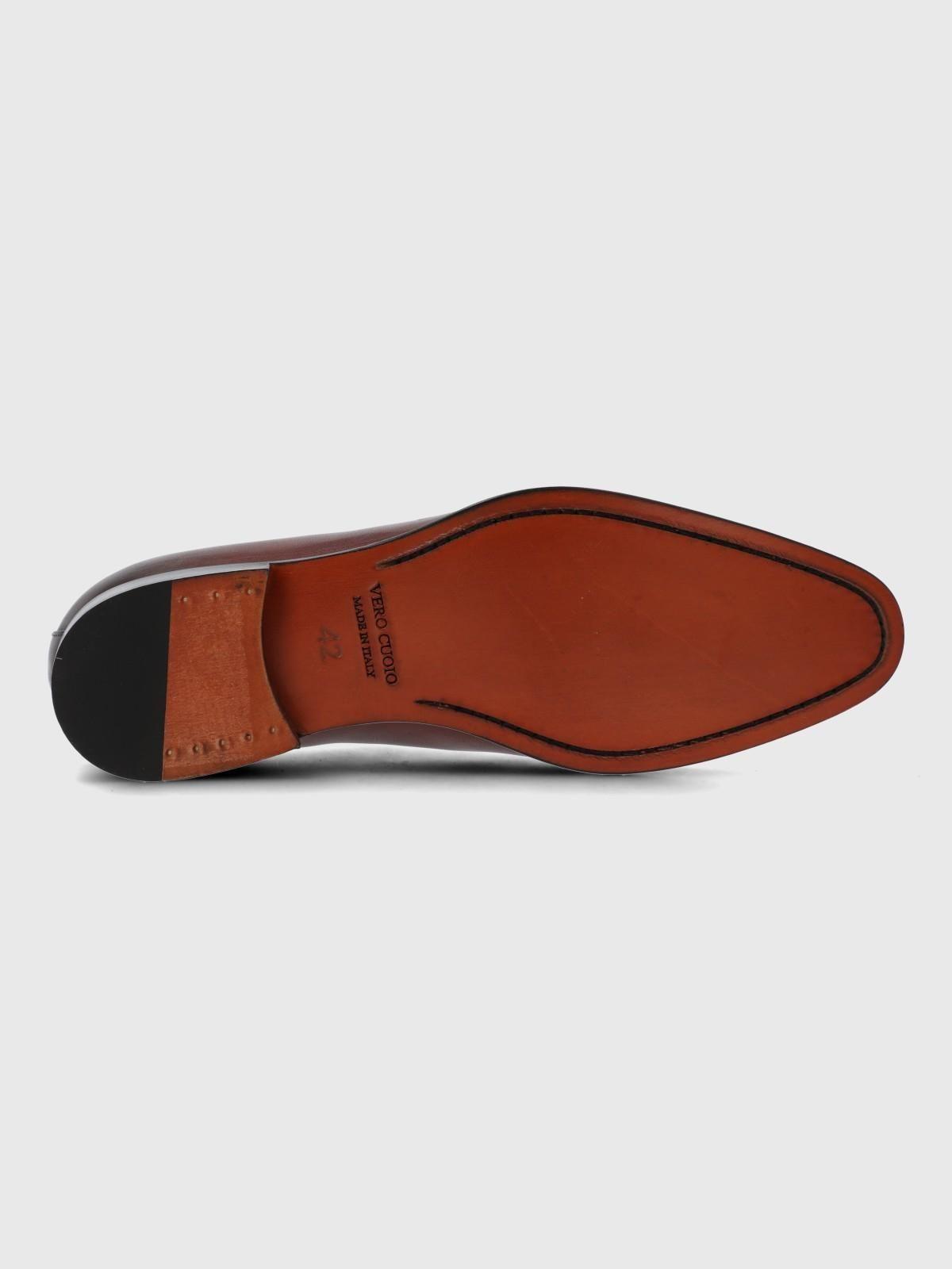 Zapato Italiano Cuero Letto Café-7