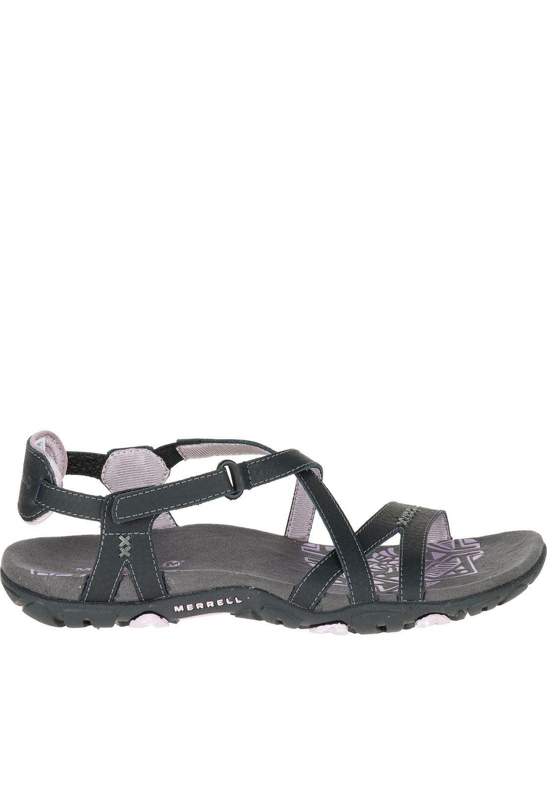 Sandalia Mujer Sandspur Rose Leather Negro-1