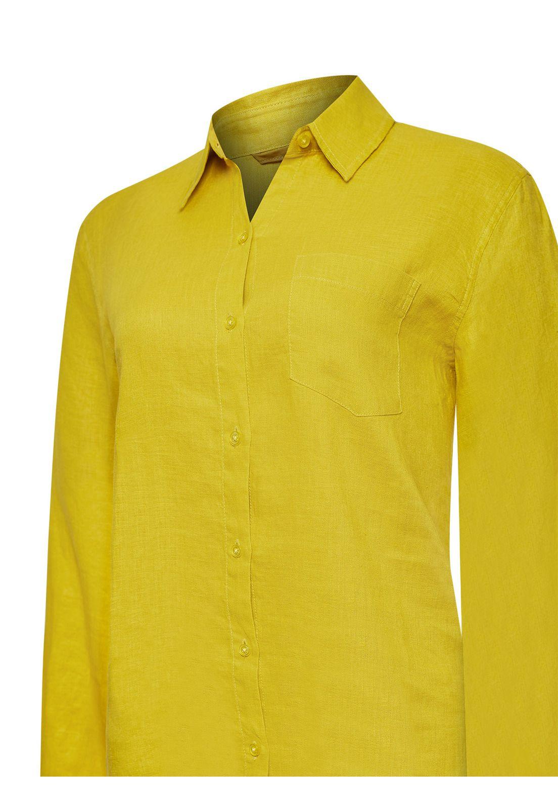 Blusa Lino Orgánico Mujer Lirio Amarillo -3