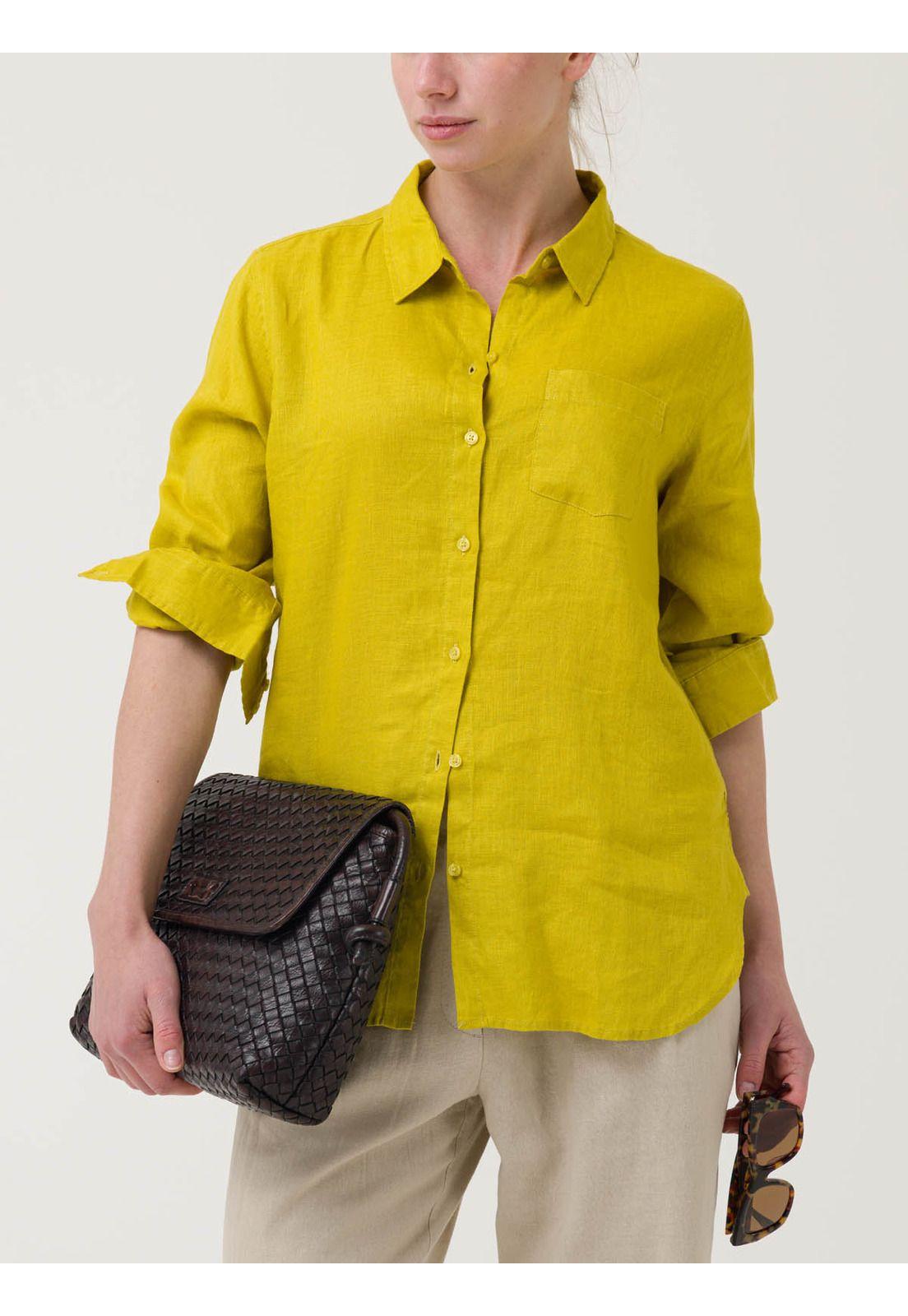 Blusa Lino Orgánico Mujer Lirio Amarillo -4