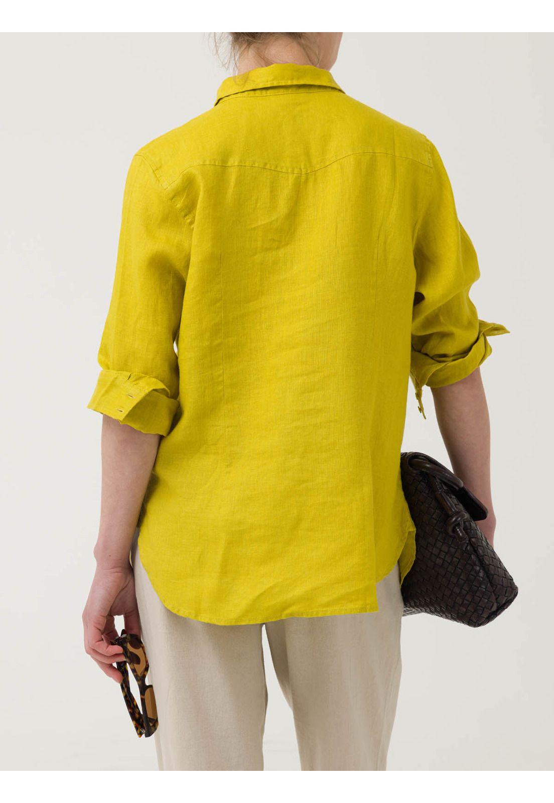 Blusa Lino Orgánico Mujer Lirio Amarillo -5