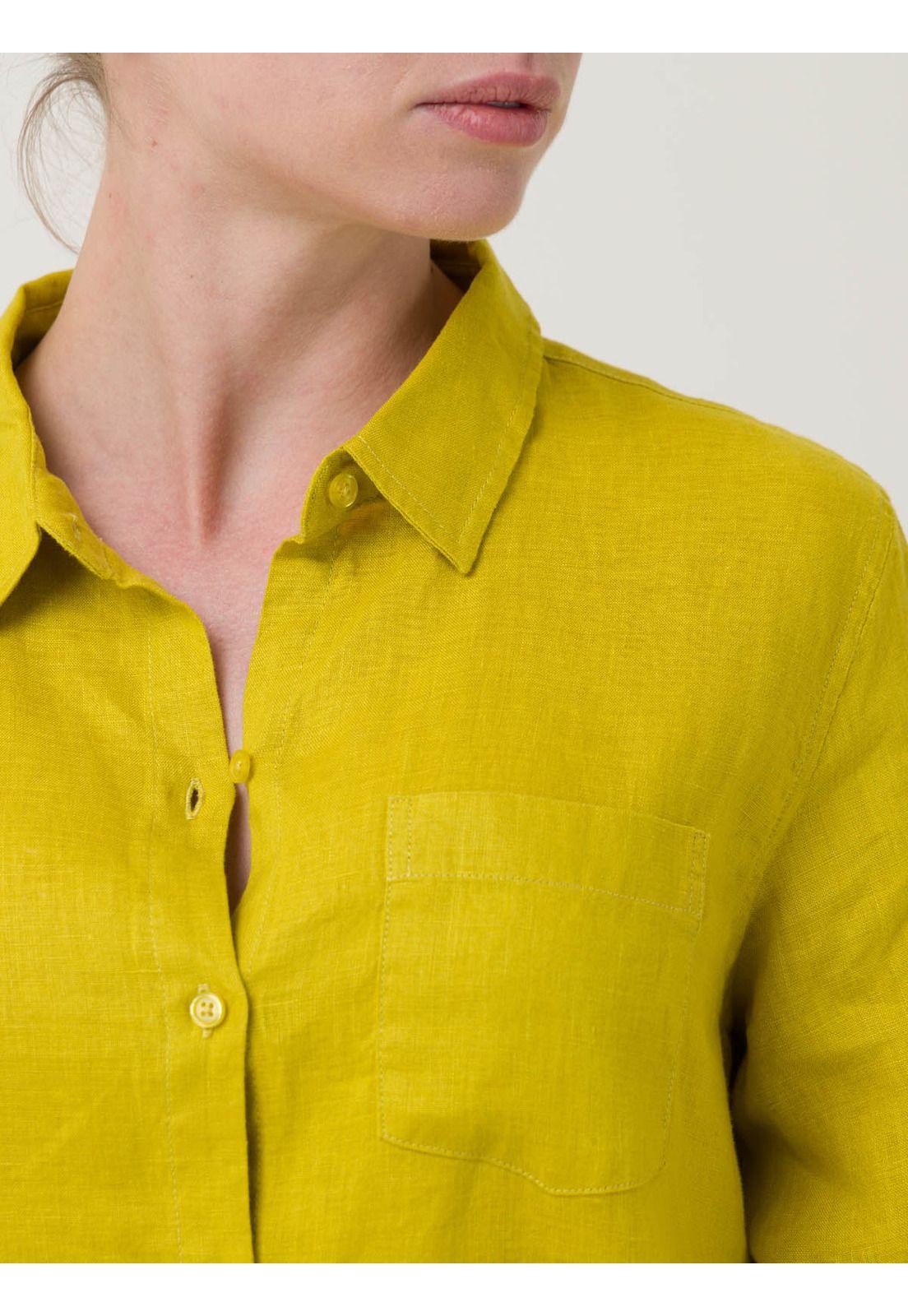 Blusa Lino Orgánico Mujer Lirio Amarillo -6