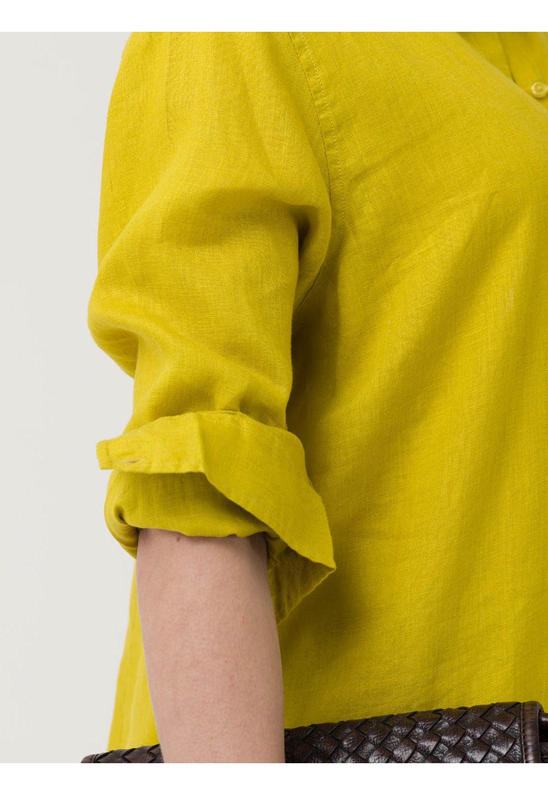 Blusa Lino Orgánico Mujer Lirio Amarillo -7