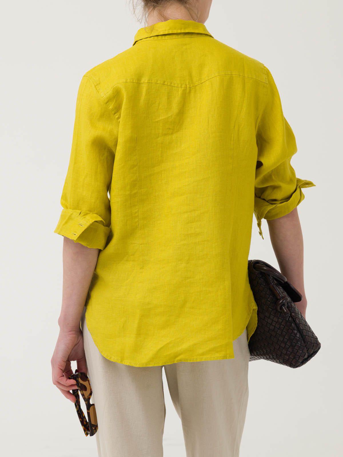 Blusa Lino Orgánico Mujer Lirio Amarillo -5