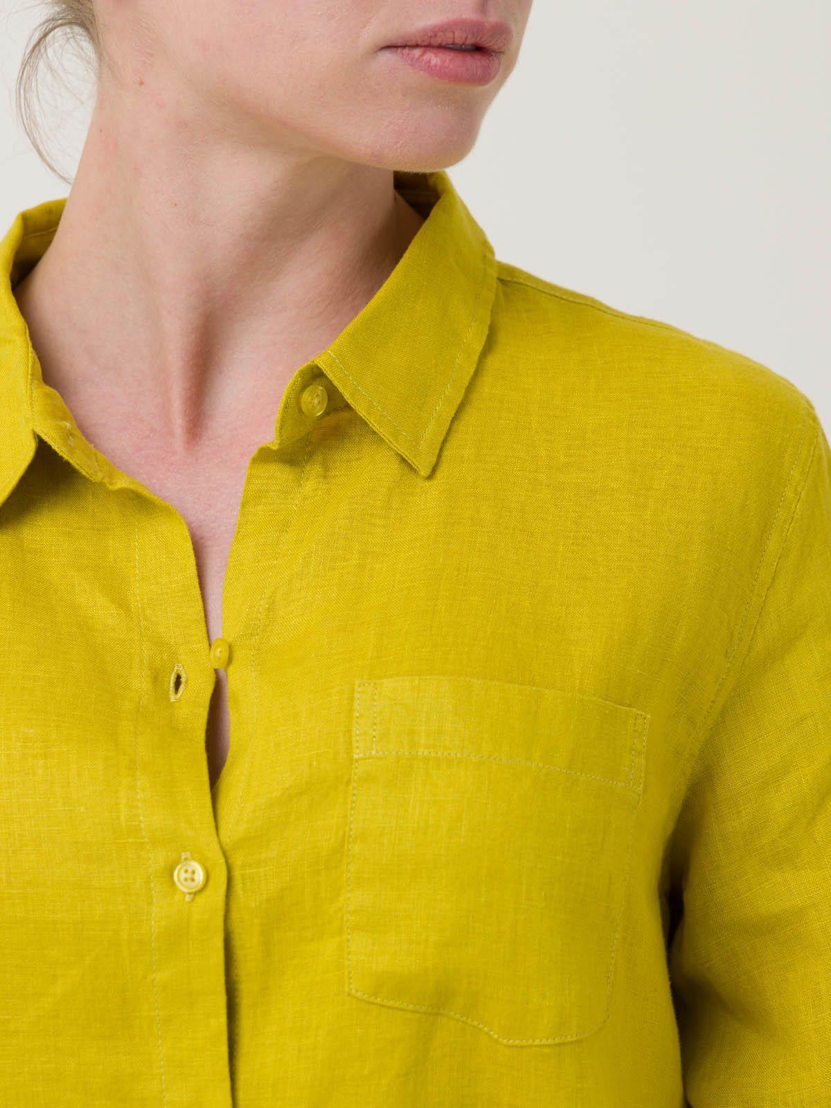 Blusa Lino Orgánico Mujer Lirio Amarillo -6