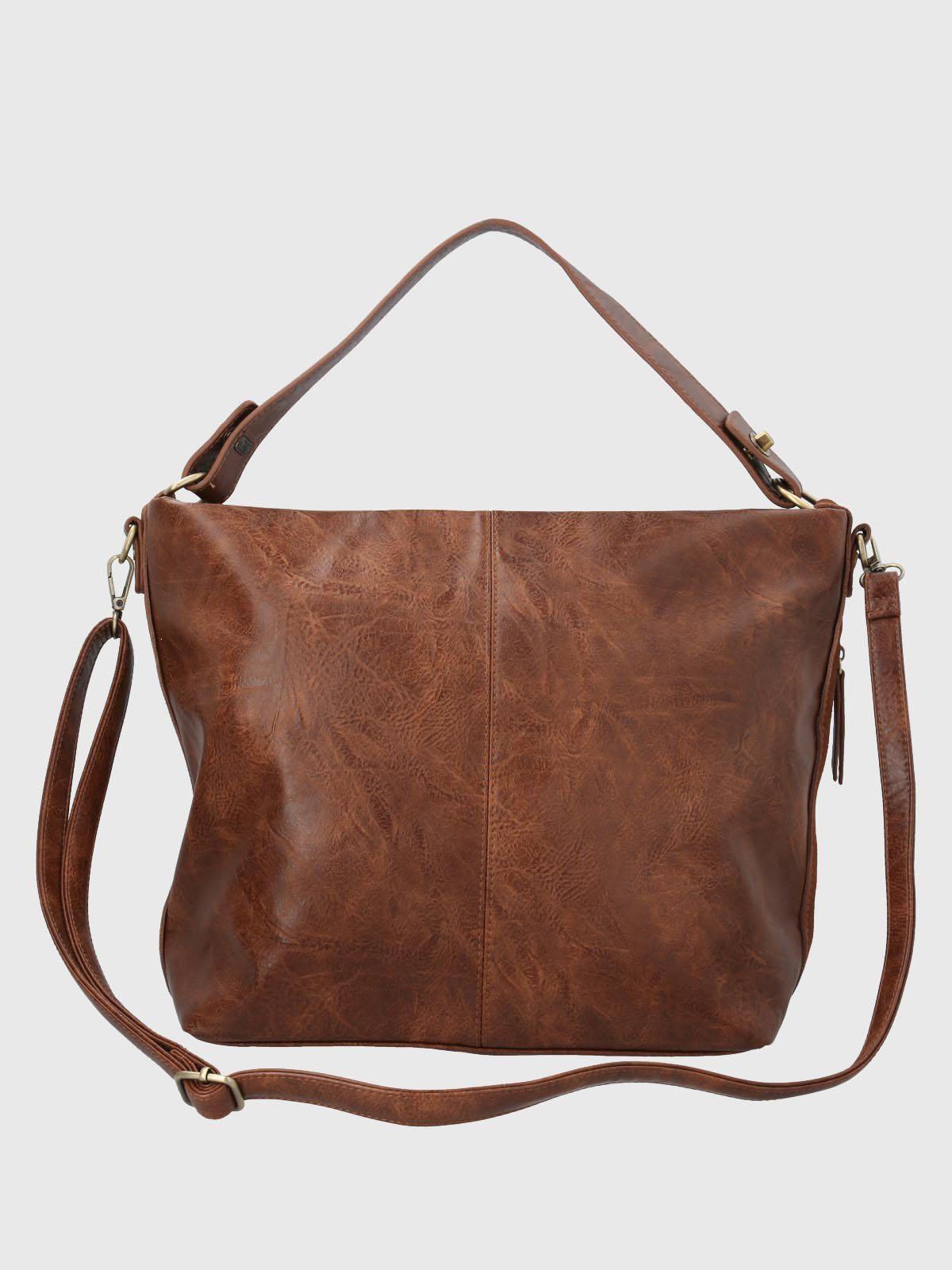 Cartera Ecocuero Mujer Laryn Hobo Café-2