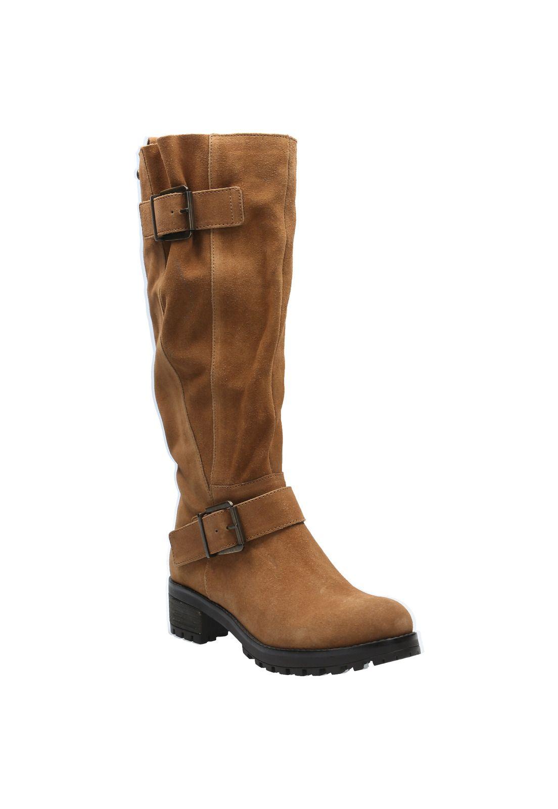 Bota Cuero Mujer Ester Café-0