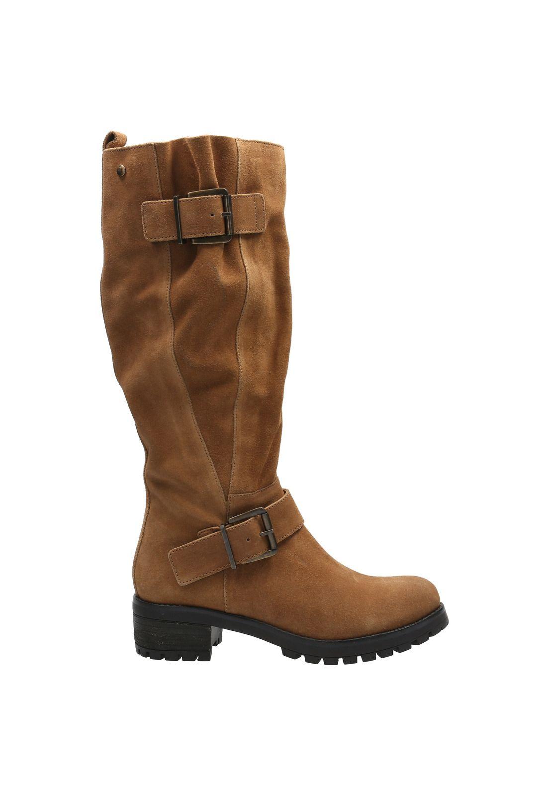 Bota Cuero Mujer Ester Café-1