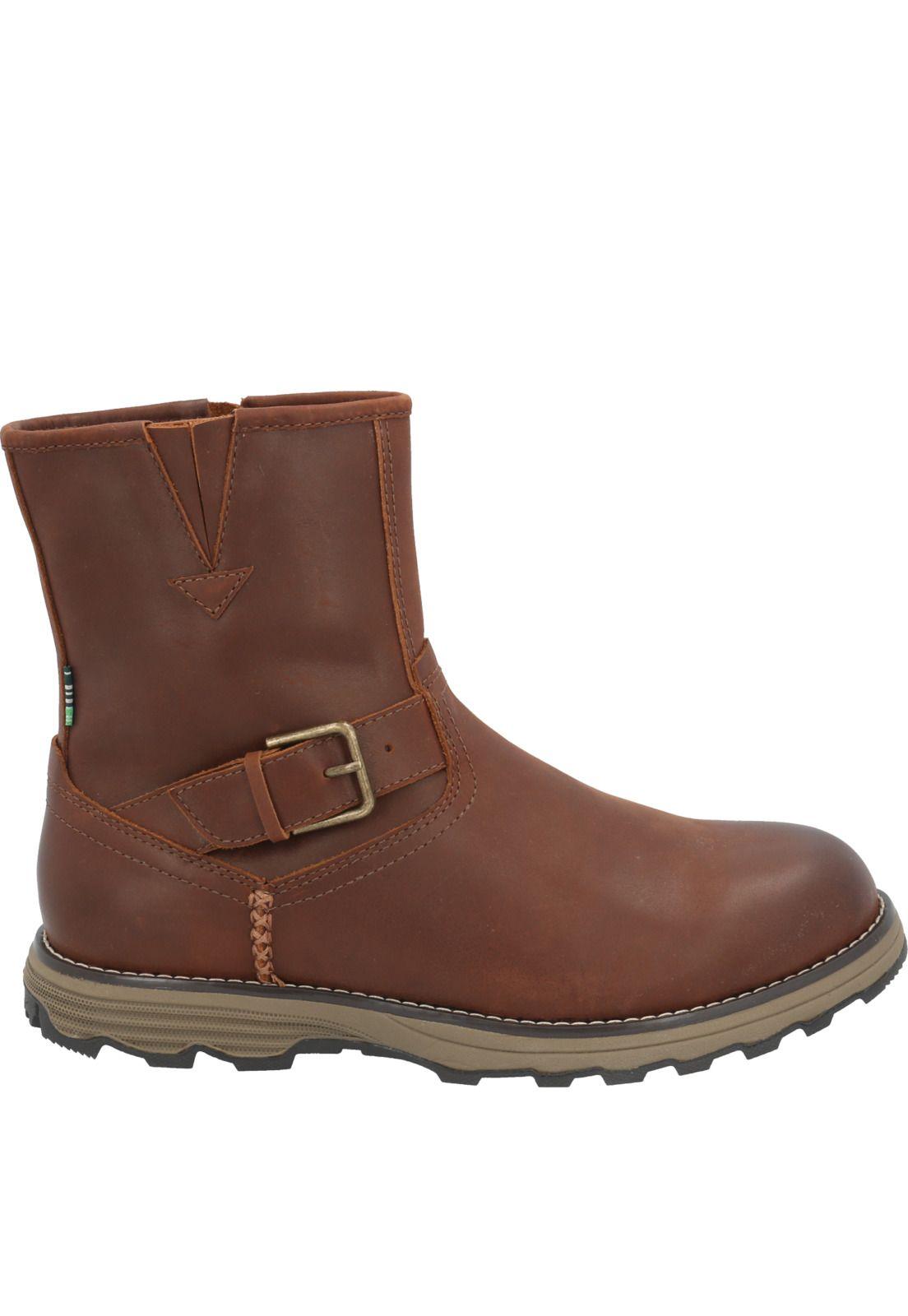 Bota Cuero Hombre Roble Café-0