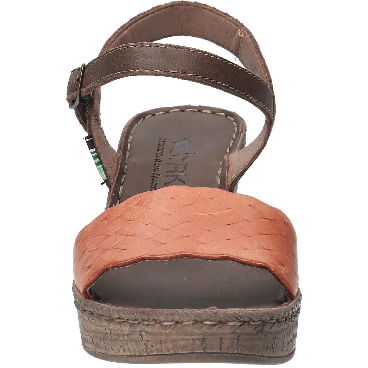 Sandalia Cuero Mujer Andre Naranja-3