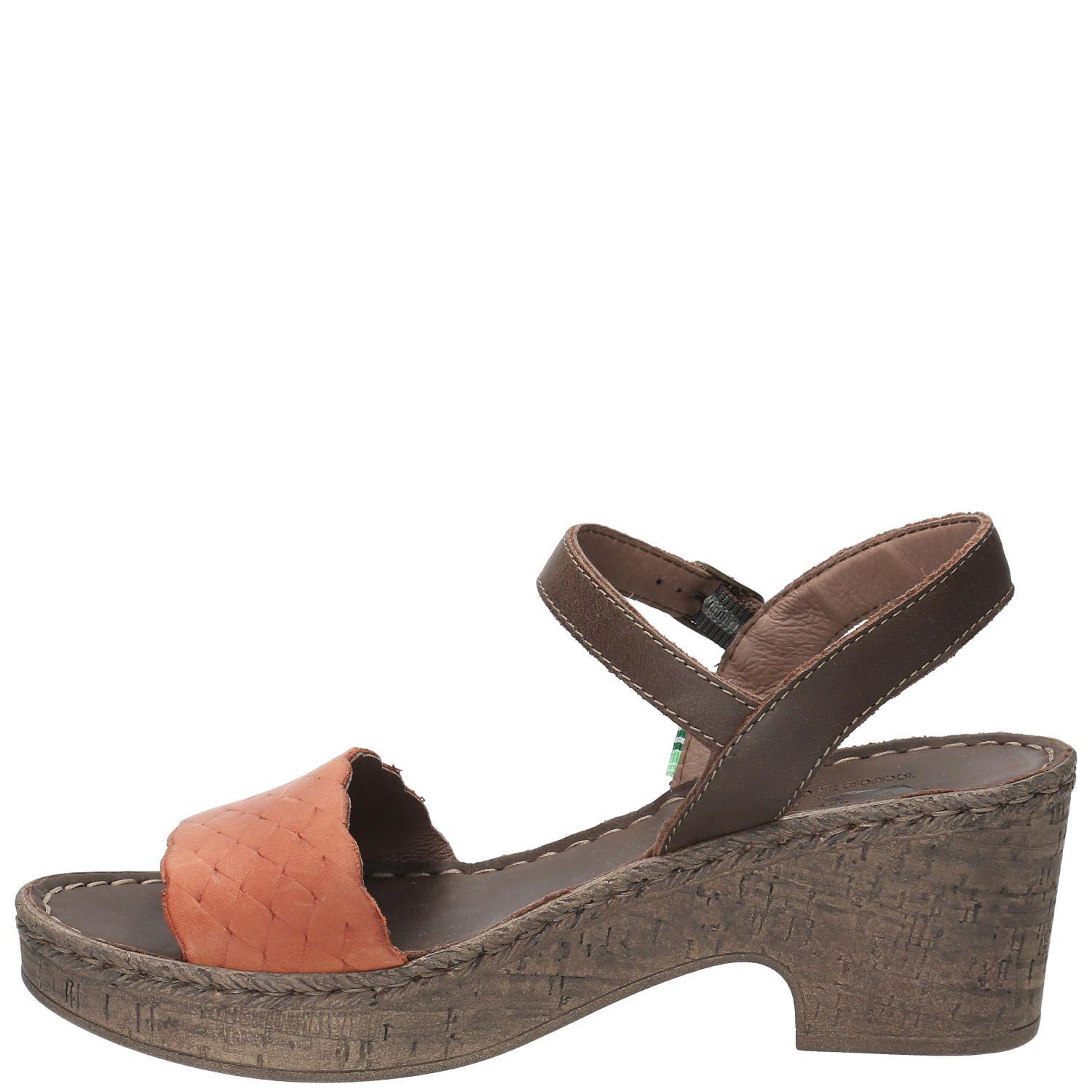 Sandalia Cuero Mujer Andre Naranja-5