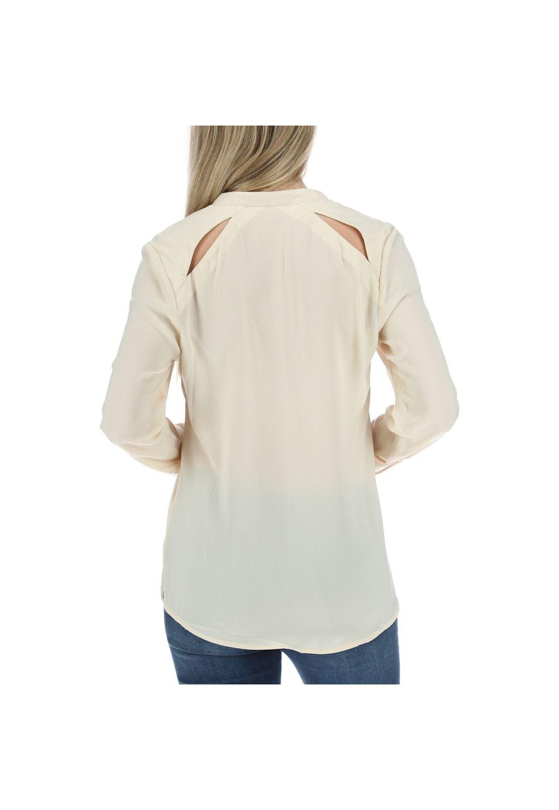 Blusa Ml Mujer Satin Slit L/S Shirt Rosa-1