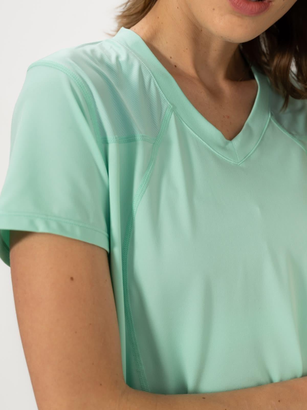 Polera V Neck Ali Rec Turquesa Mujer-1