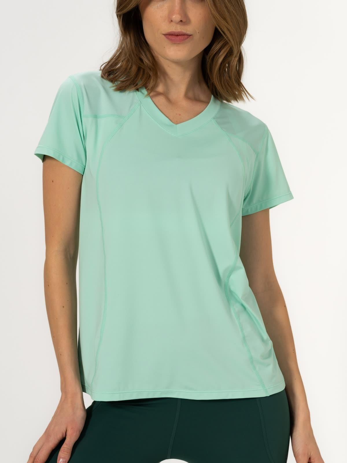 Polera V Neck Ali Rec Turquesa Mujer-3