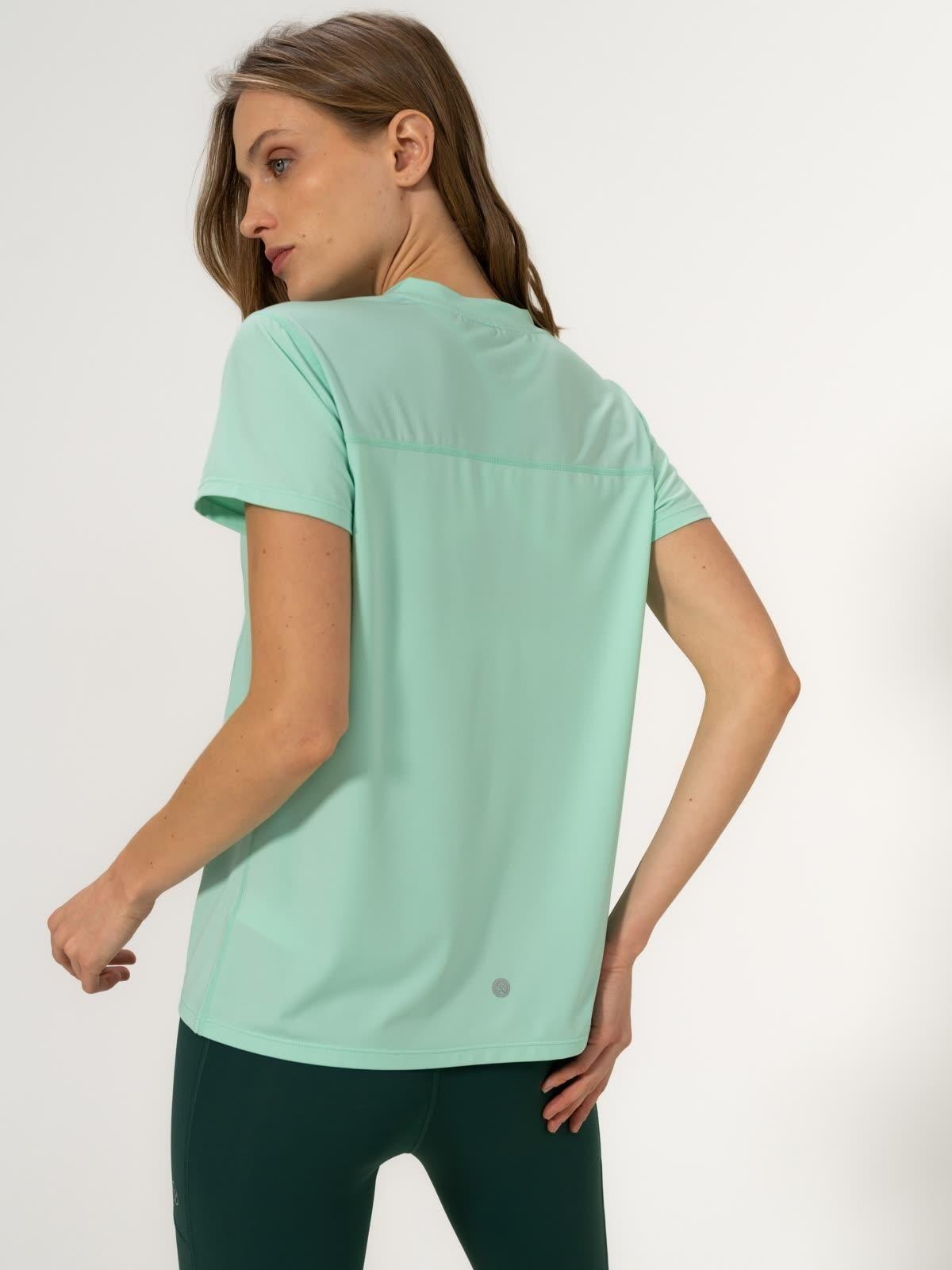 Polera V Neck Ali Rec Turquesa Mujer-4