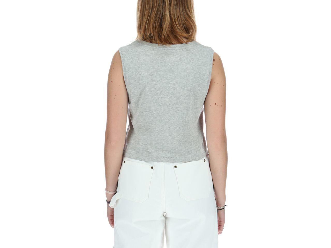 Poleras Sin Mangas Mujer Happy Camp Crop Tank Gris-2