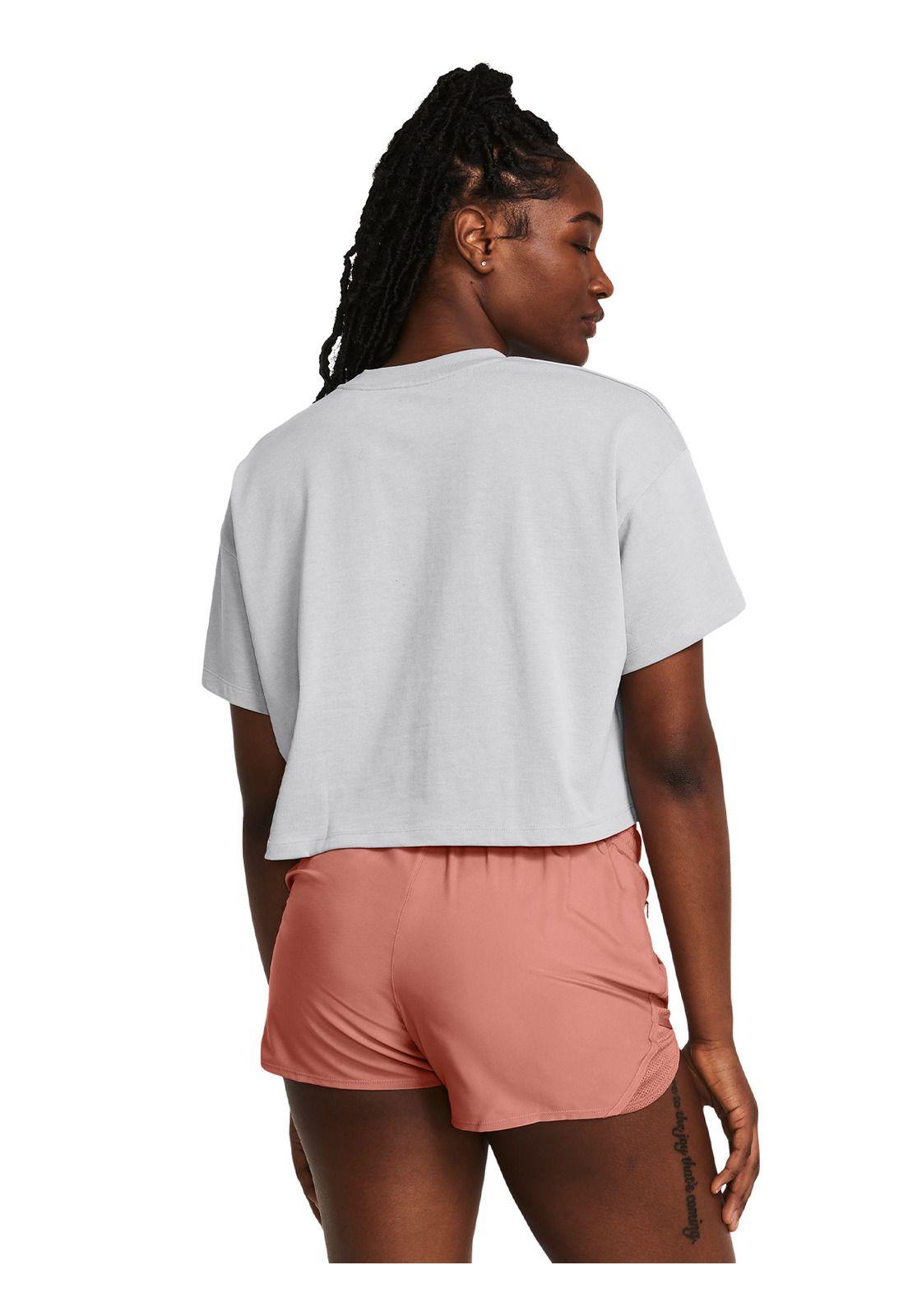 Polera Heavyweight Wordmark Mujer Gris-1