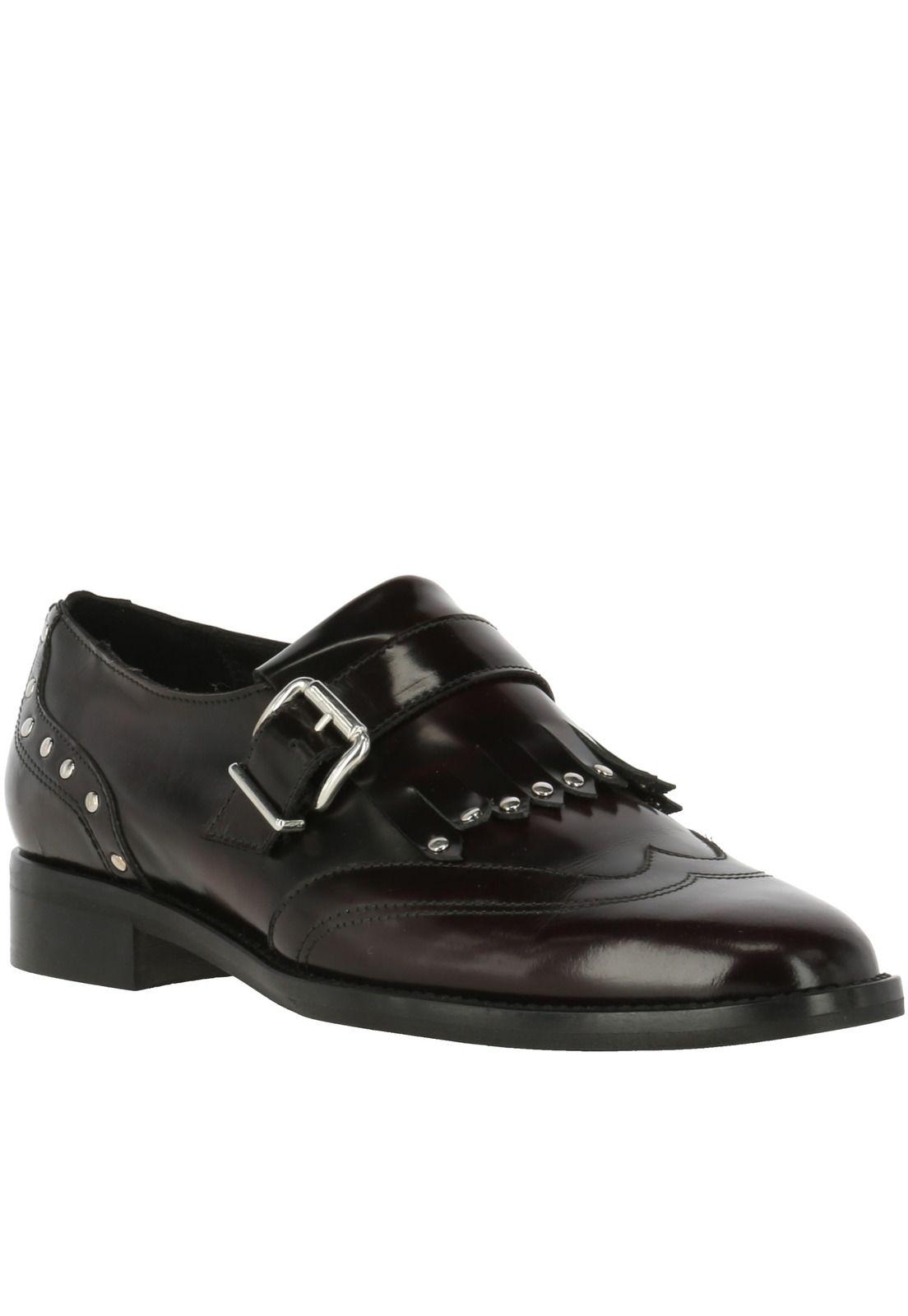 Zapatilla C/Cana Cuero Mujer Ansgar Burdeo-0