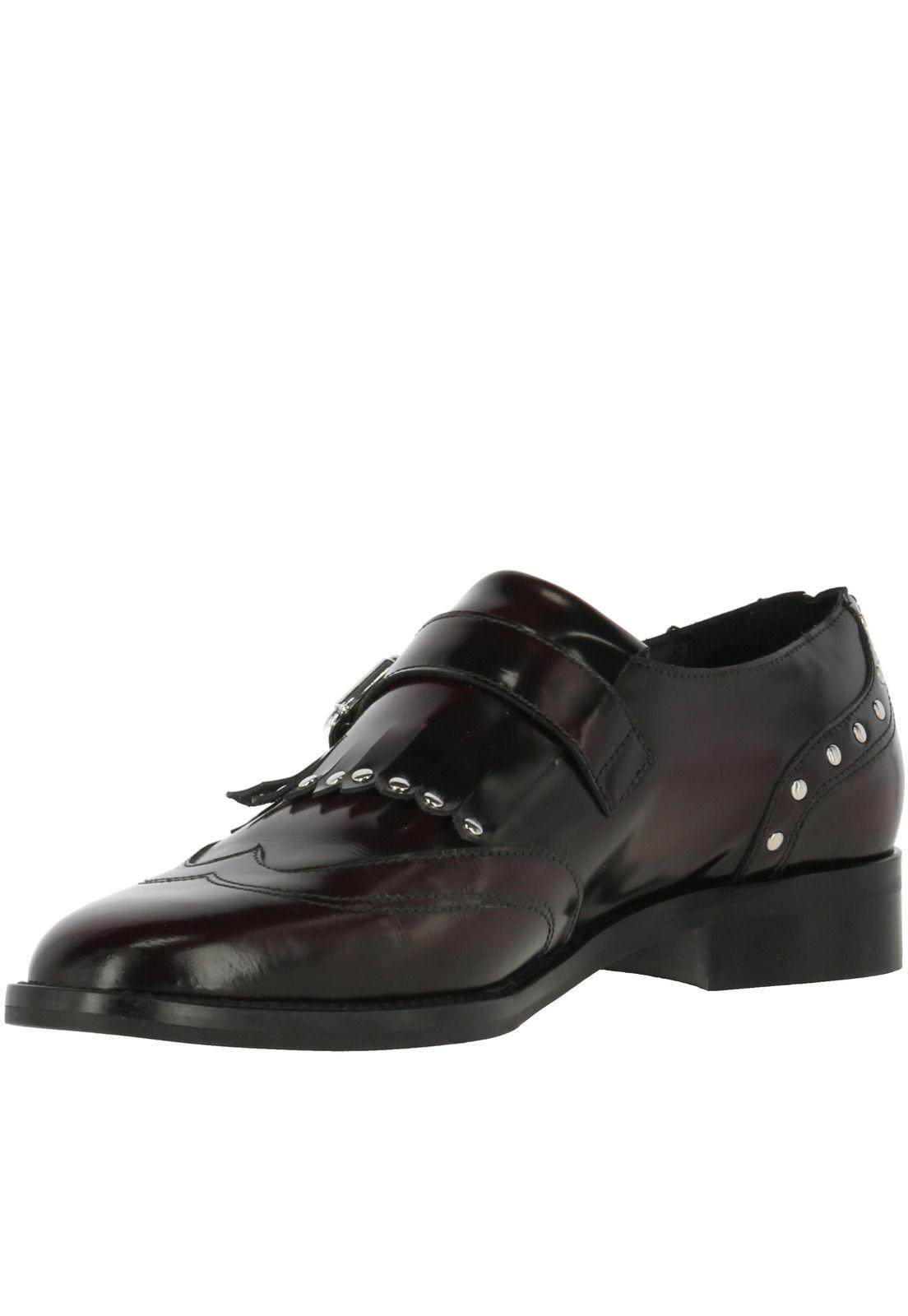 Zapatilla C/Cana Cuero Mujer Ansgar Burdeo-1